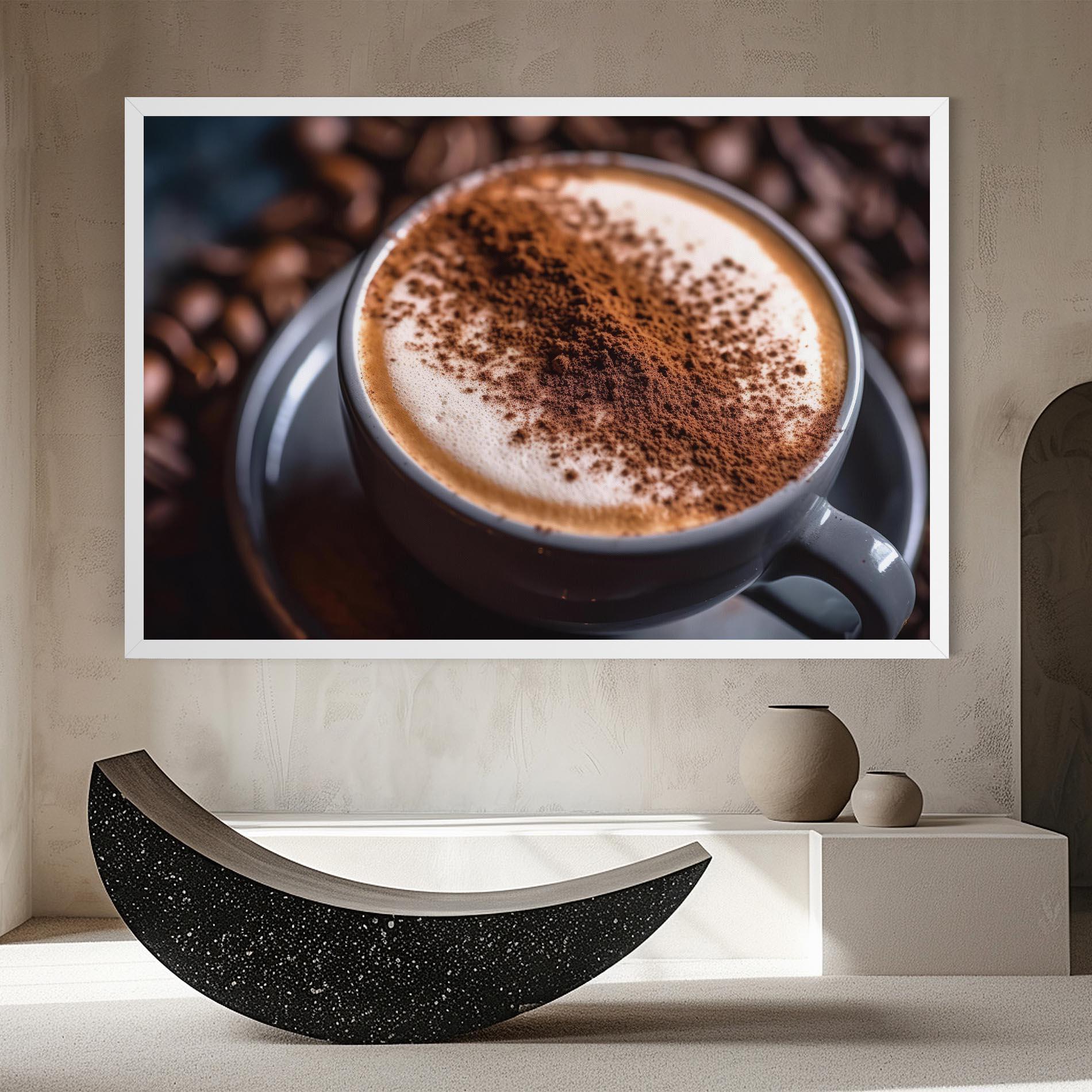 Tablou Canvas Cappuccino Coffee Close Up mockup 8