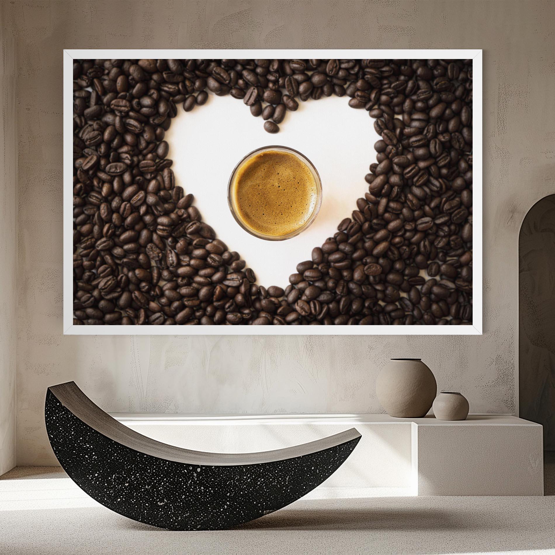 Tablou Canvas Coffee Bean Heart mockup 8
