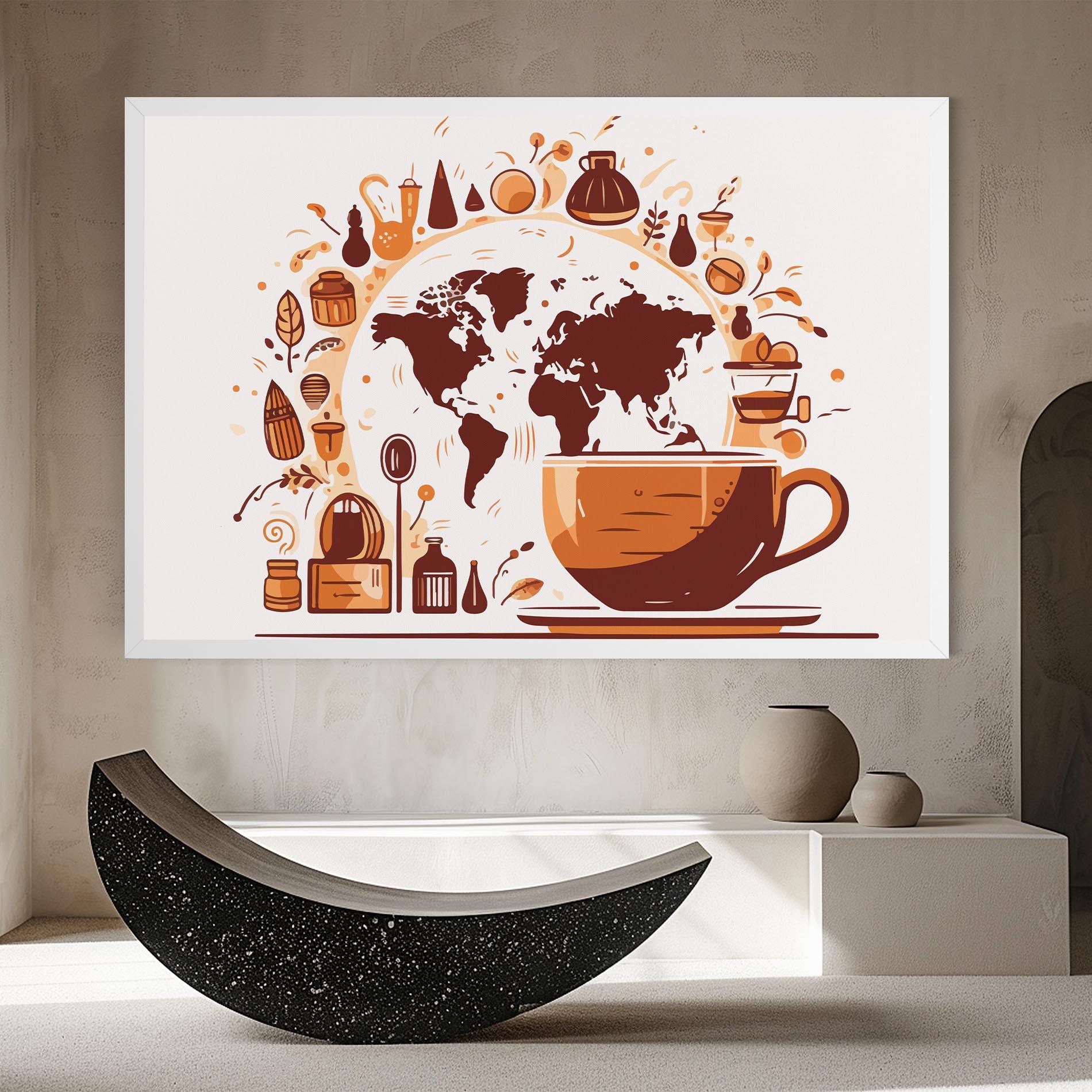 Tablou Canvas Coffee Map mockup 8