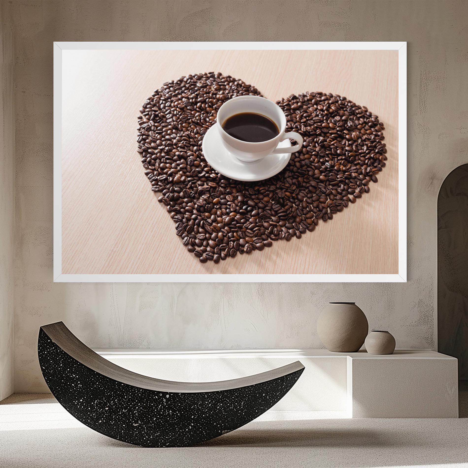 Tablou Canvas Heart Coffee Beans mockup 8