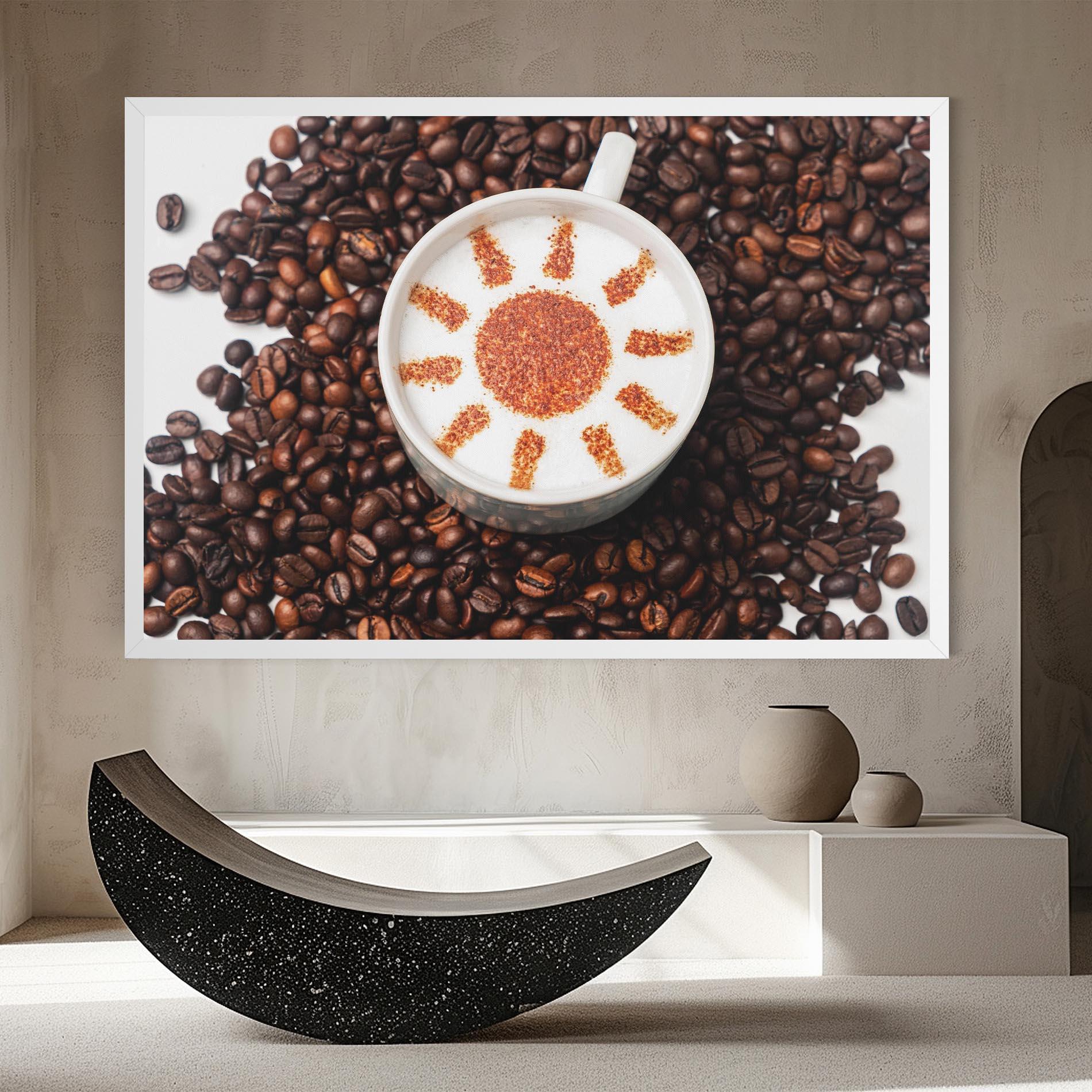 Tablou Canvas Sun Pattern Coffee mockup 8