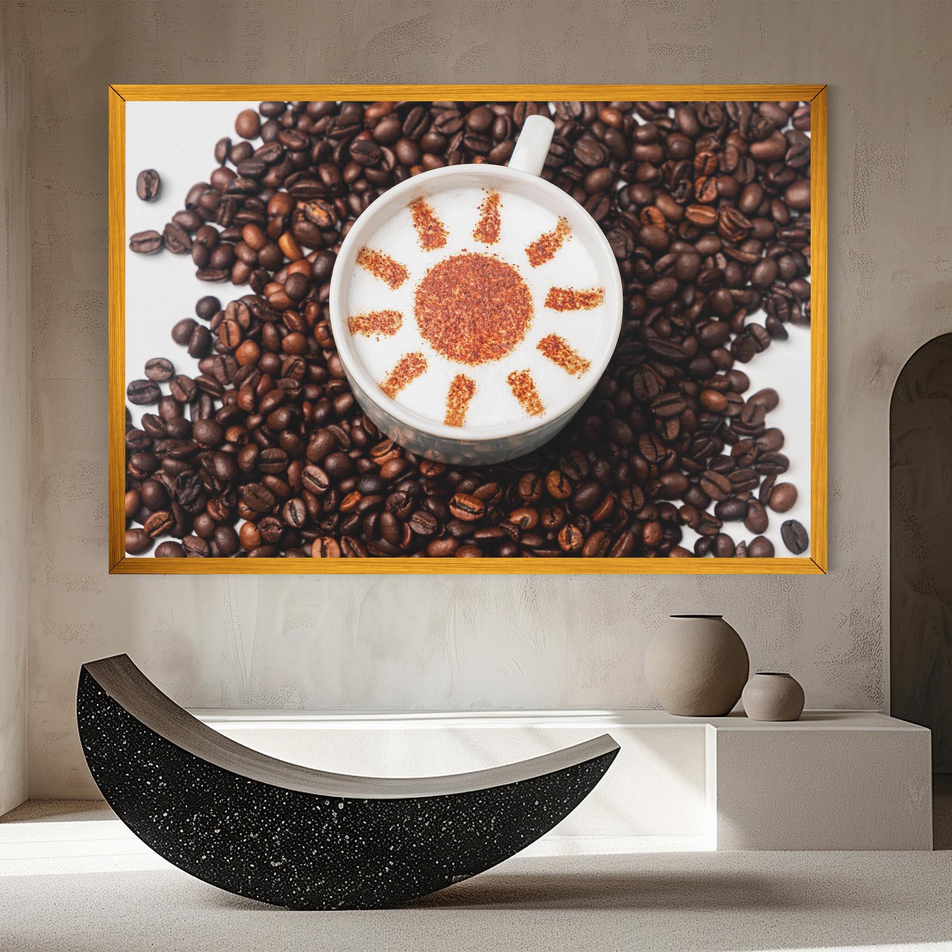 Tablou Canvas Sun Pattern Coffee mockup 8