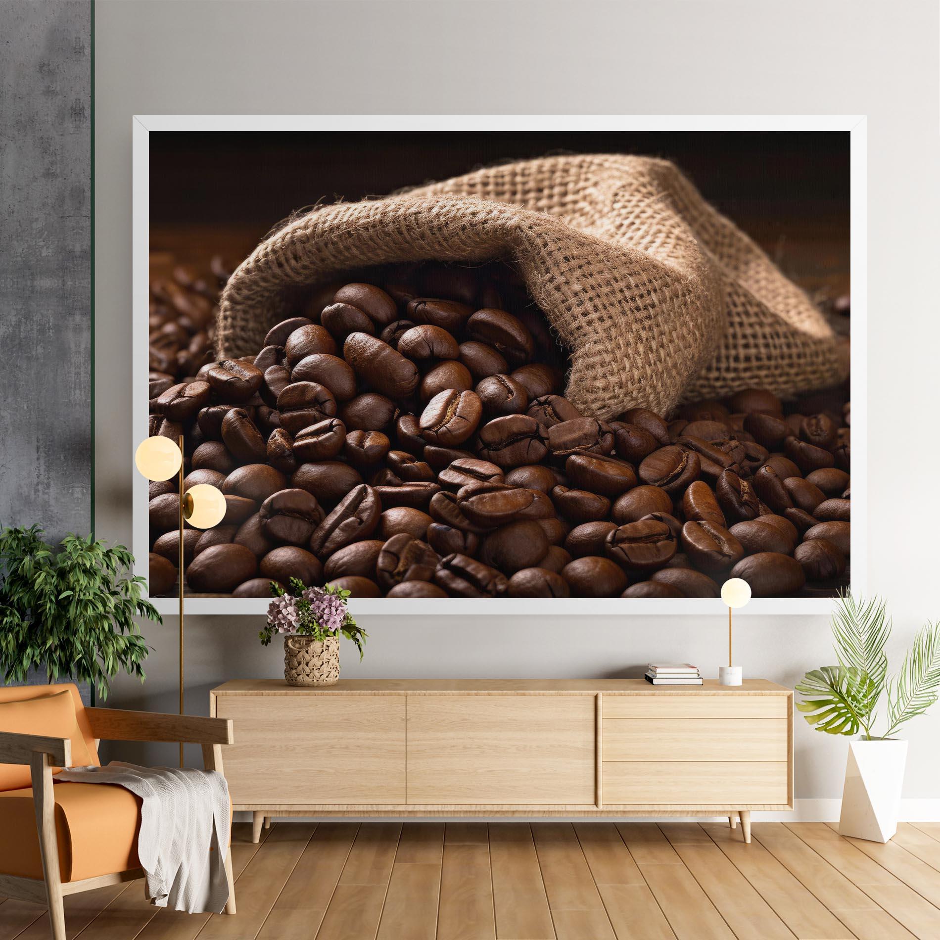 Tablou Canvas Bag Of Coffee Beans mockup 9