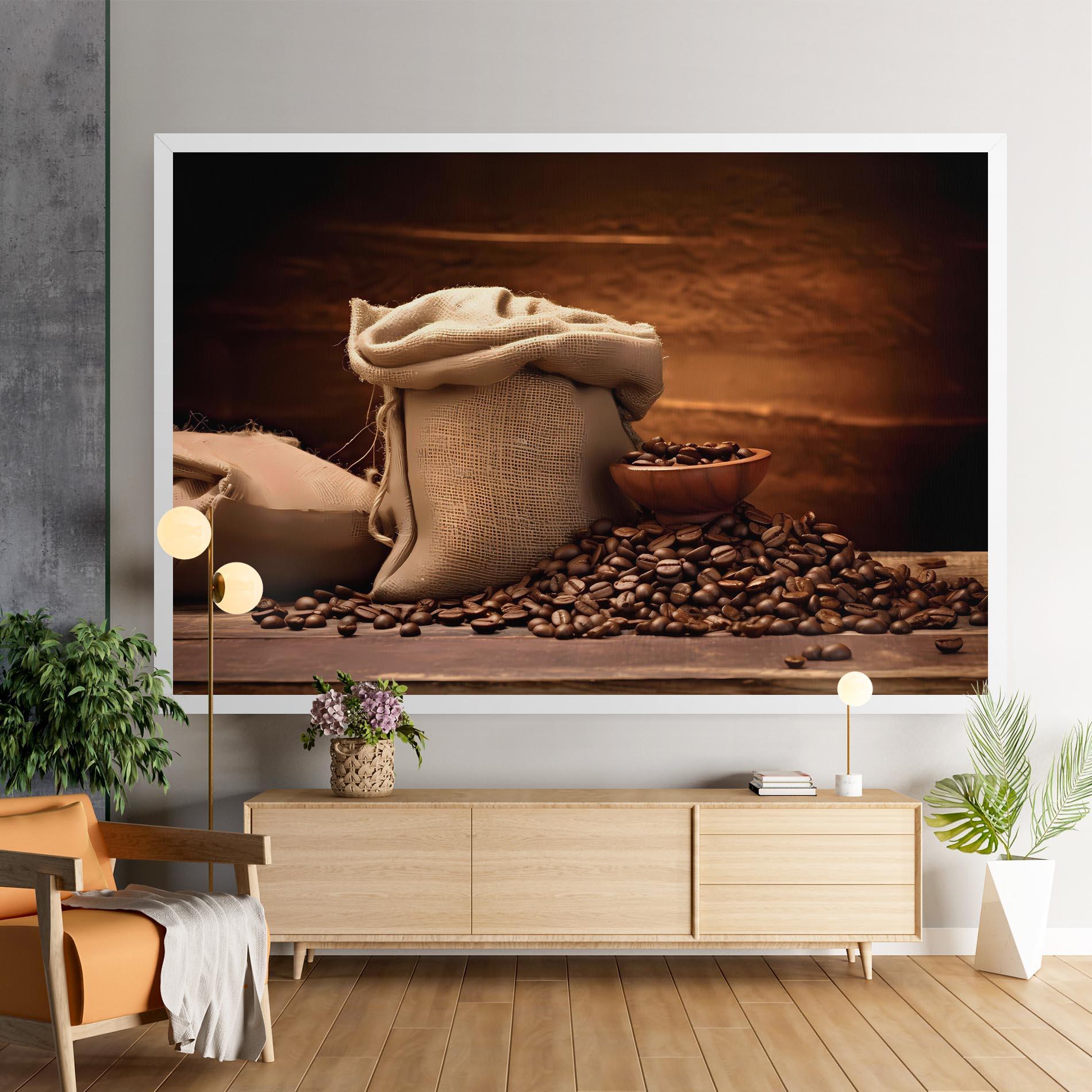 Tablou Canvas Big Bag Of Coffee Beans mockup 9
