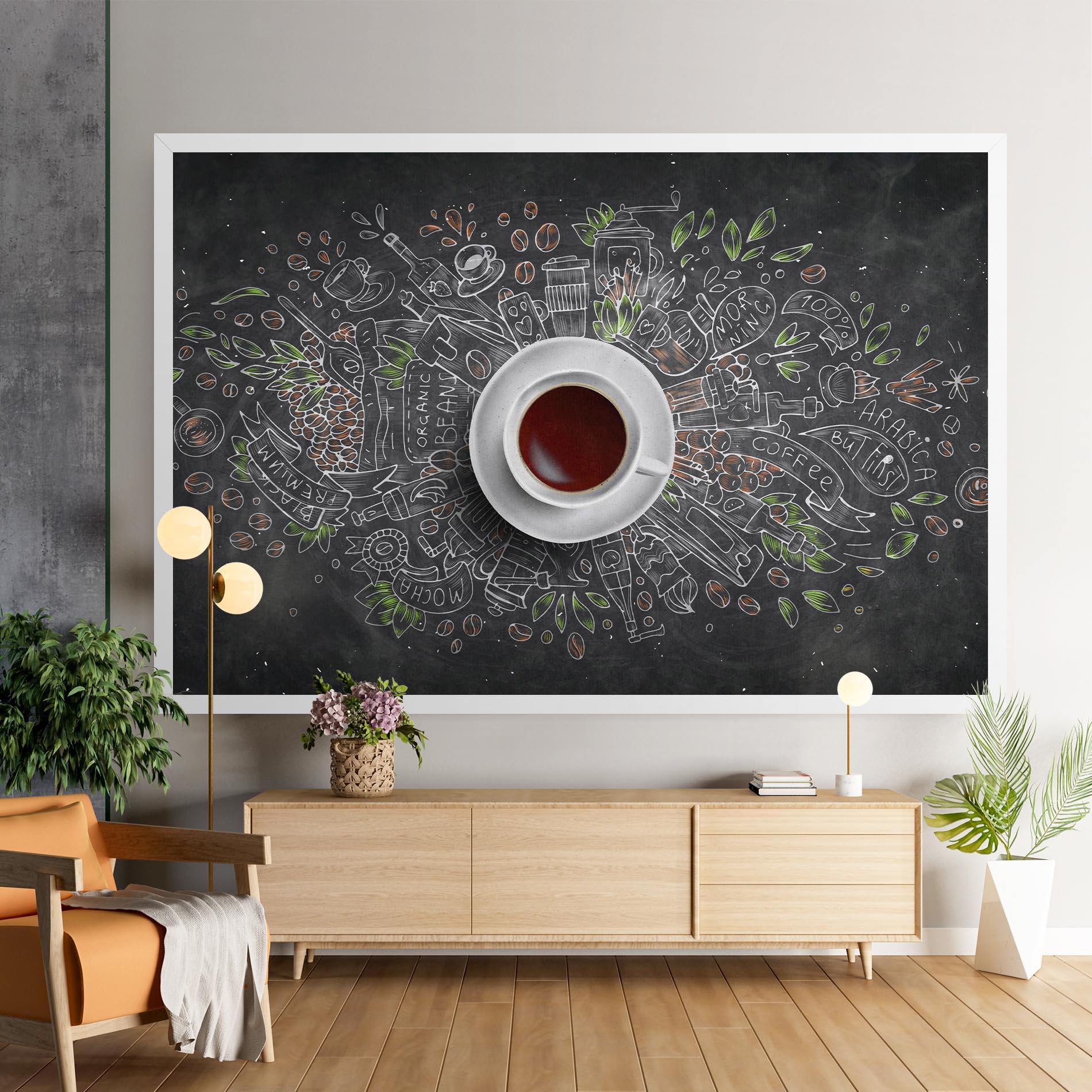 Tablou Canvas Black Board Coffee mockup 9