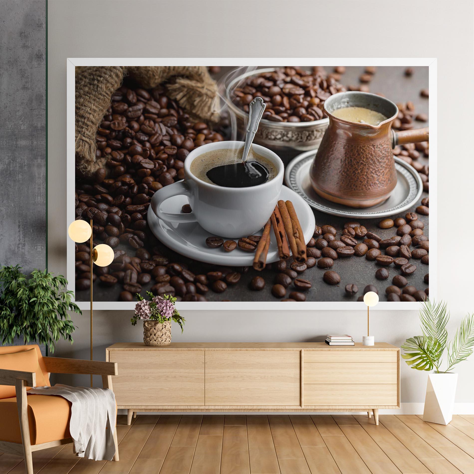 Tablou Canvas Black Coffee Beans mockup 9