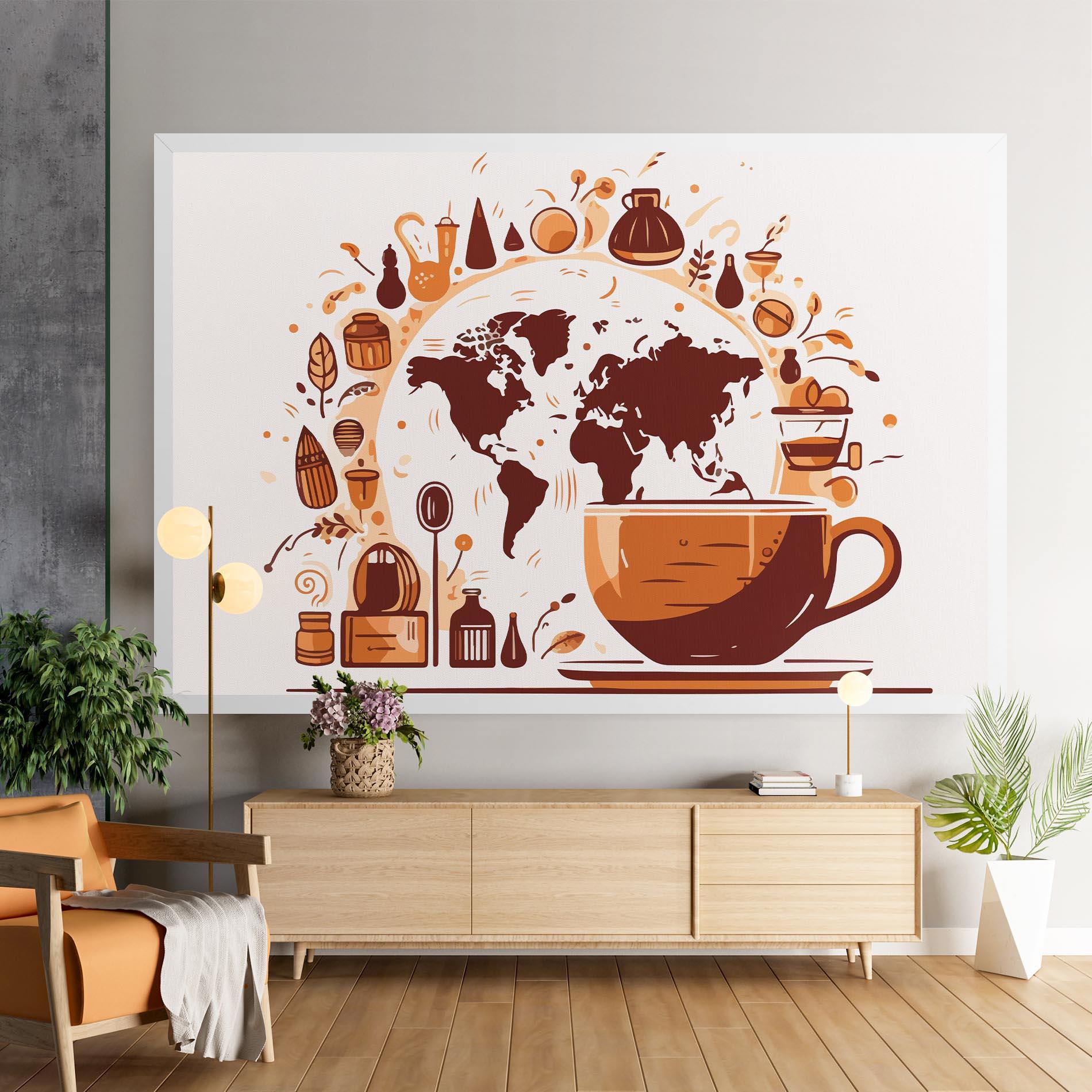 Tablou Canvas Coffee Map mockup 9