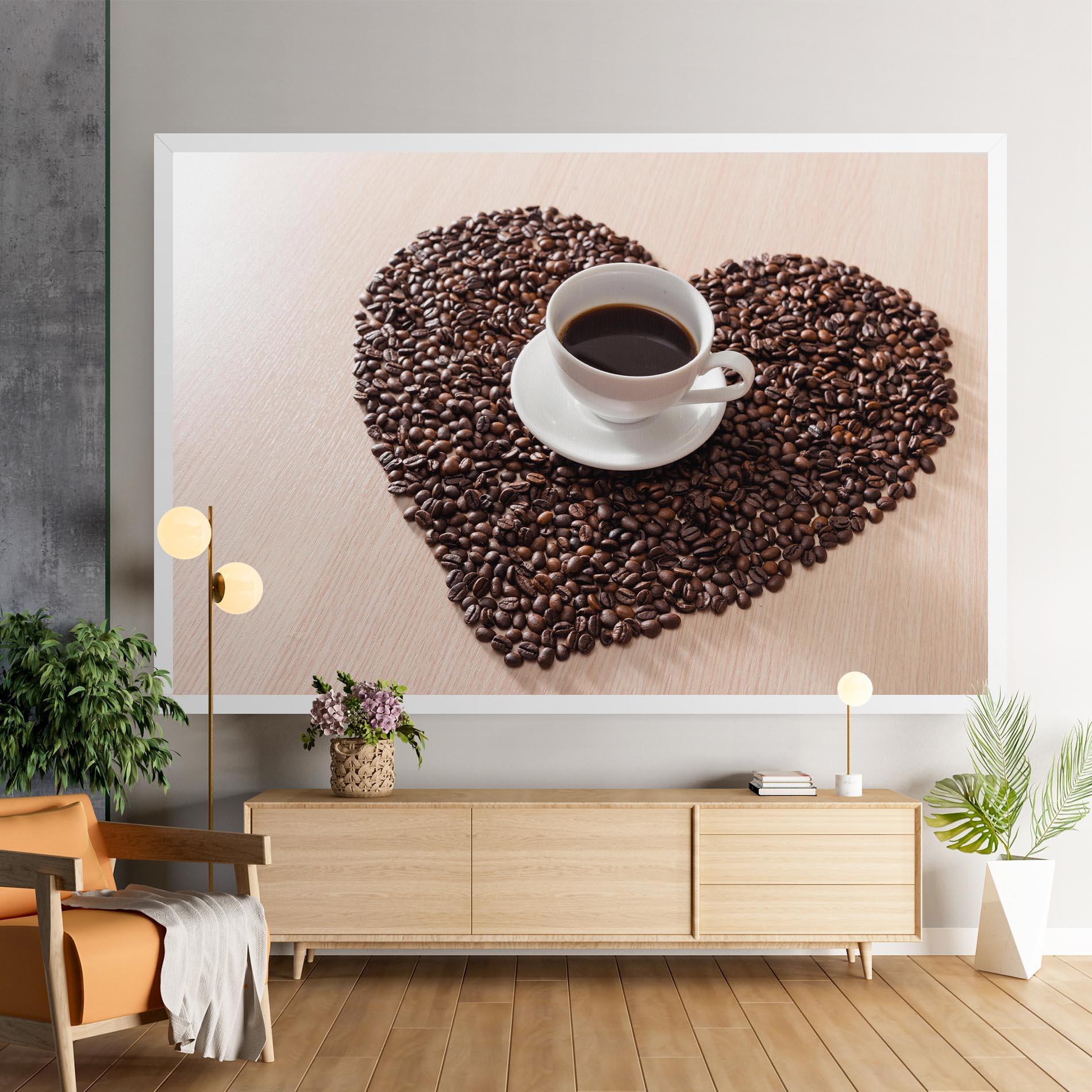 Tablou Canvas Heart Coffee Beans mockup 9