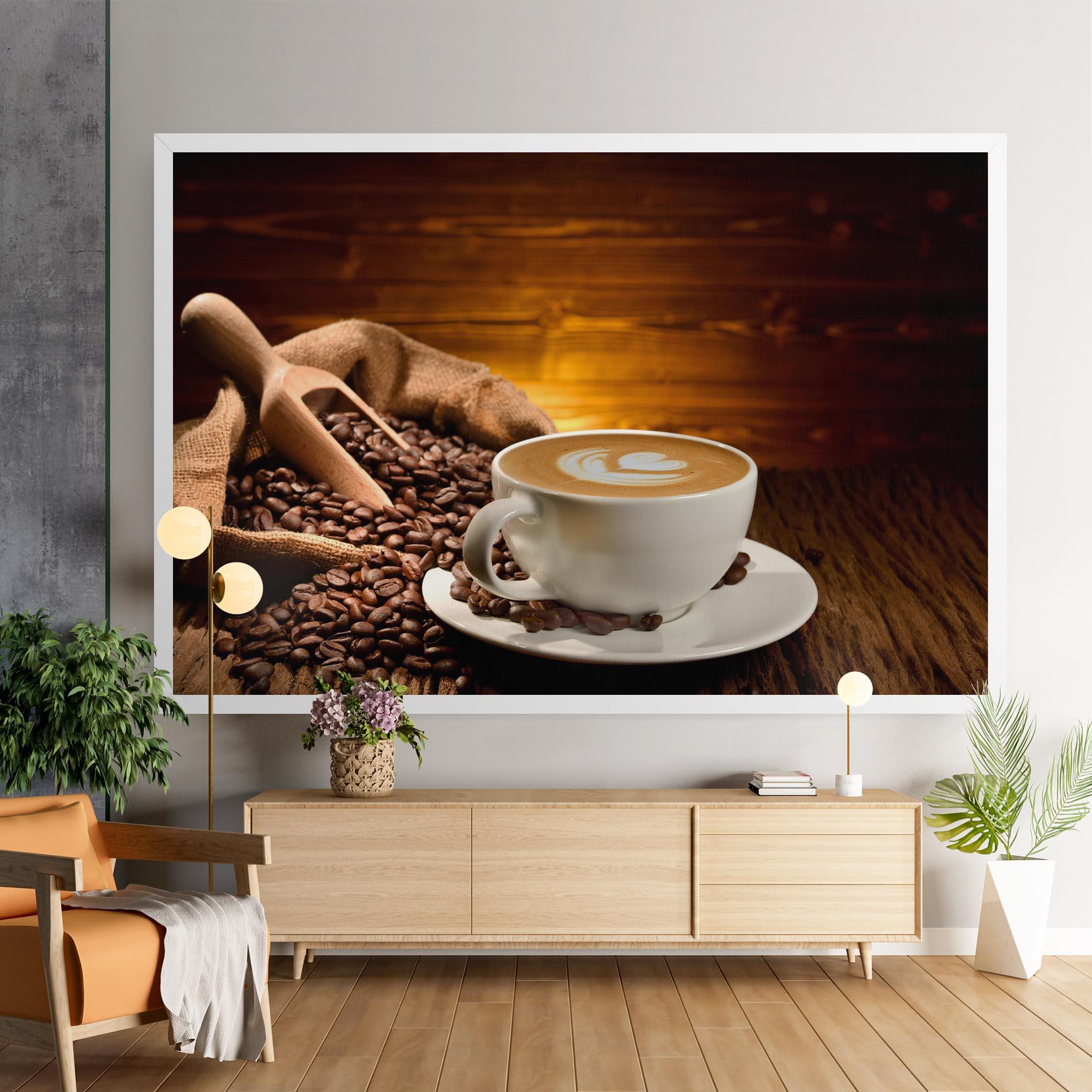 Tablou Canvas Latte Coffee mockup 9