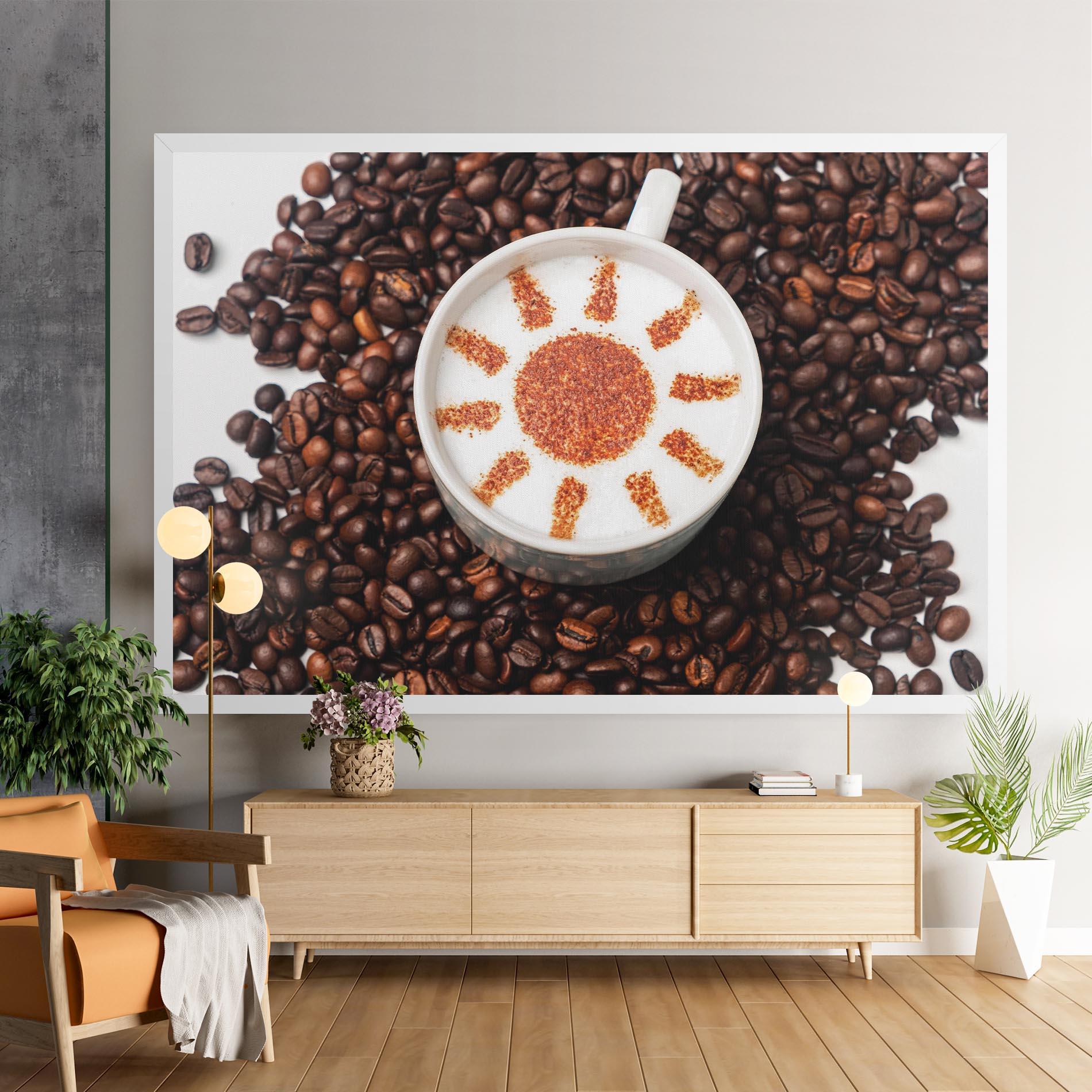 Tablou Canvas Sun Pattern Coffee mockup 9