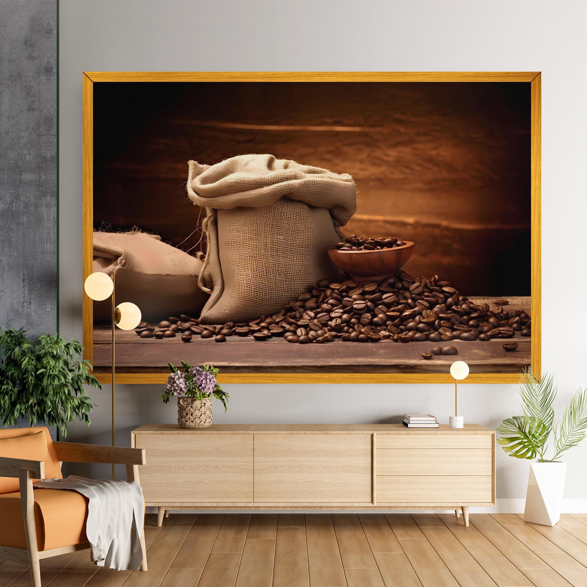 Big Bag Of Coffee Beans mockup 9