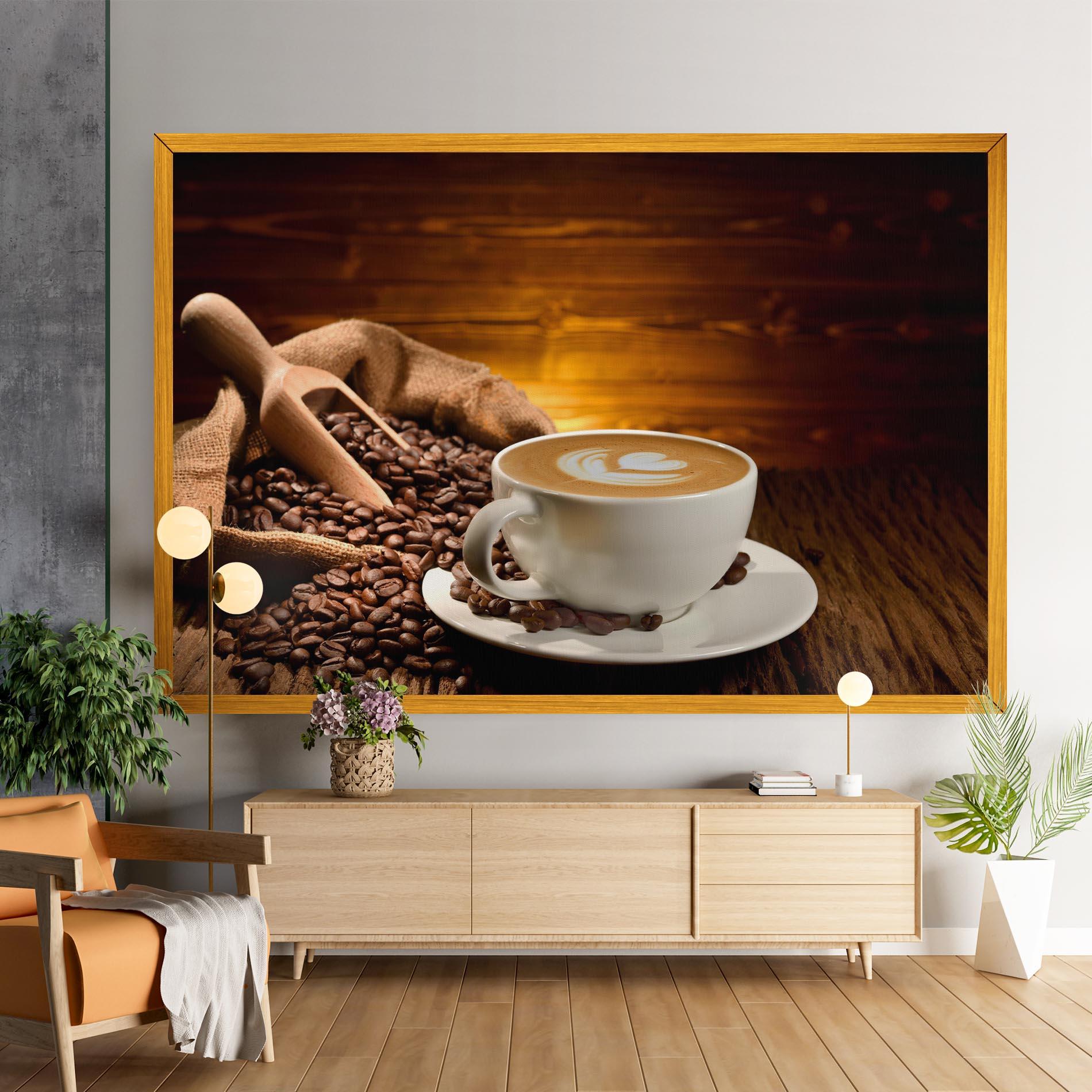 Tablou Canvas Latte Coffee mockup 9