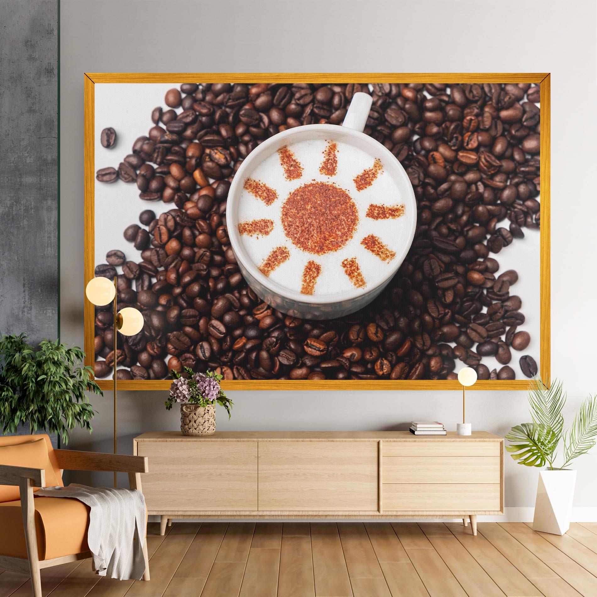 Tablou Canvas Sun Pattern Coffee mockup 9