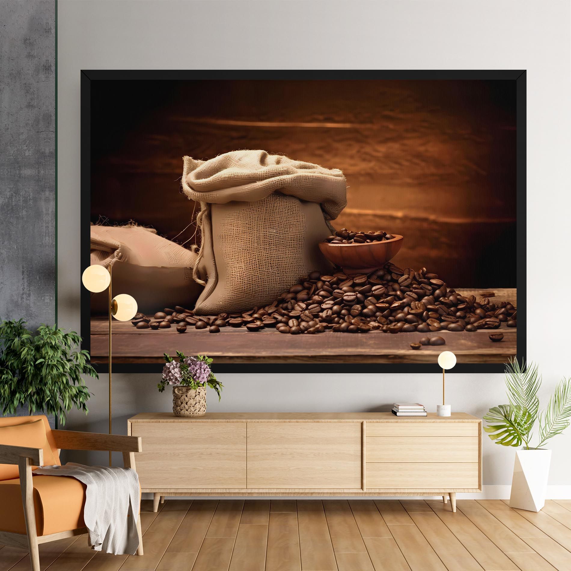Big Bag Of Coffee Beans mockup 9