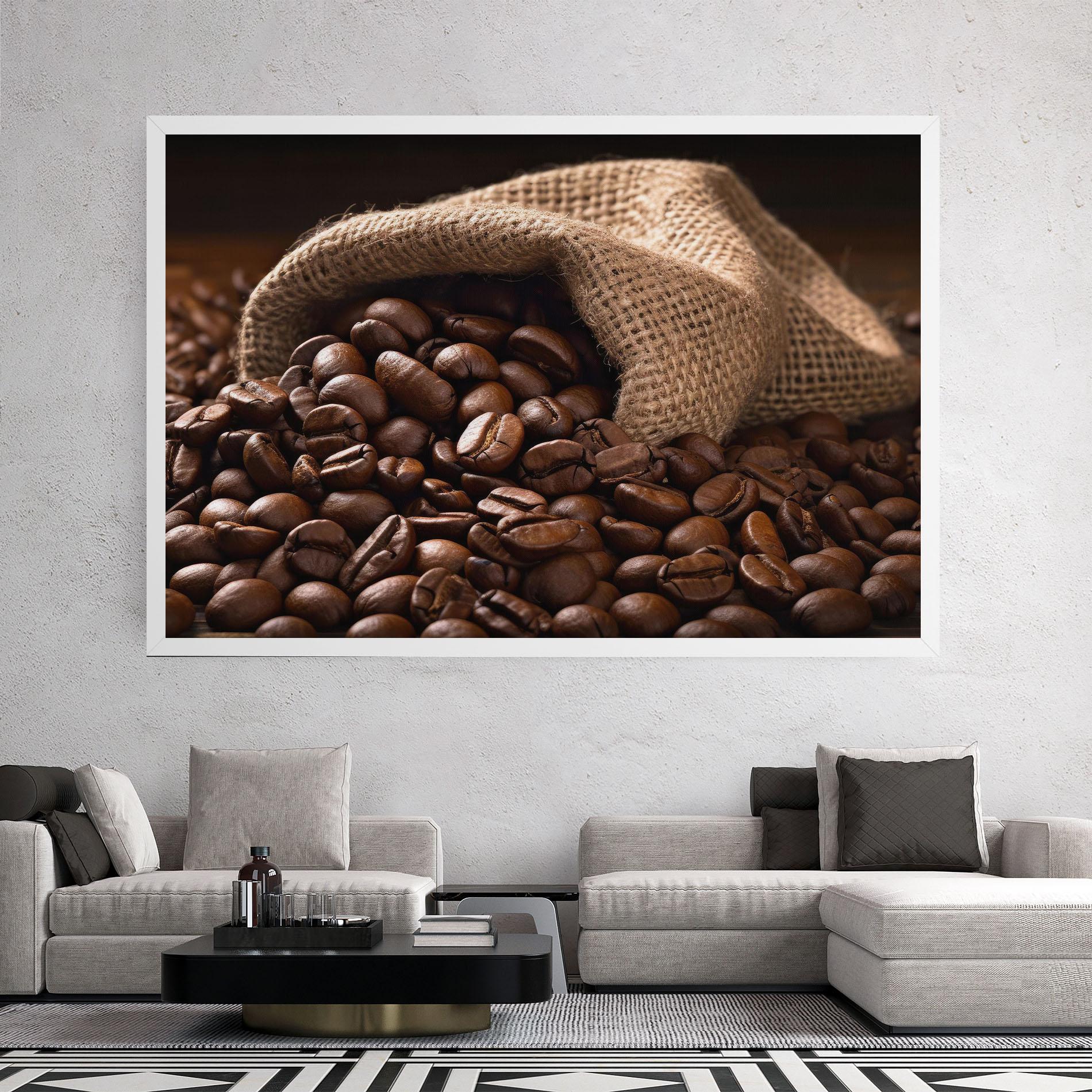 Tablou Canvas Bag Of Coffee Beans mockup 2