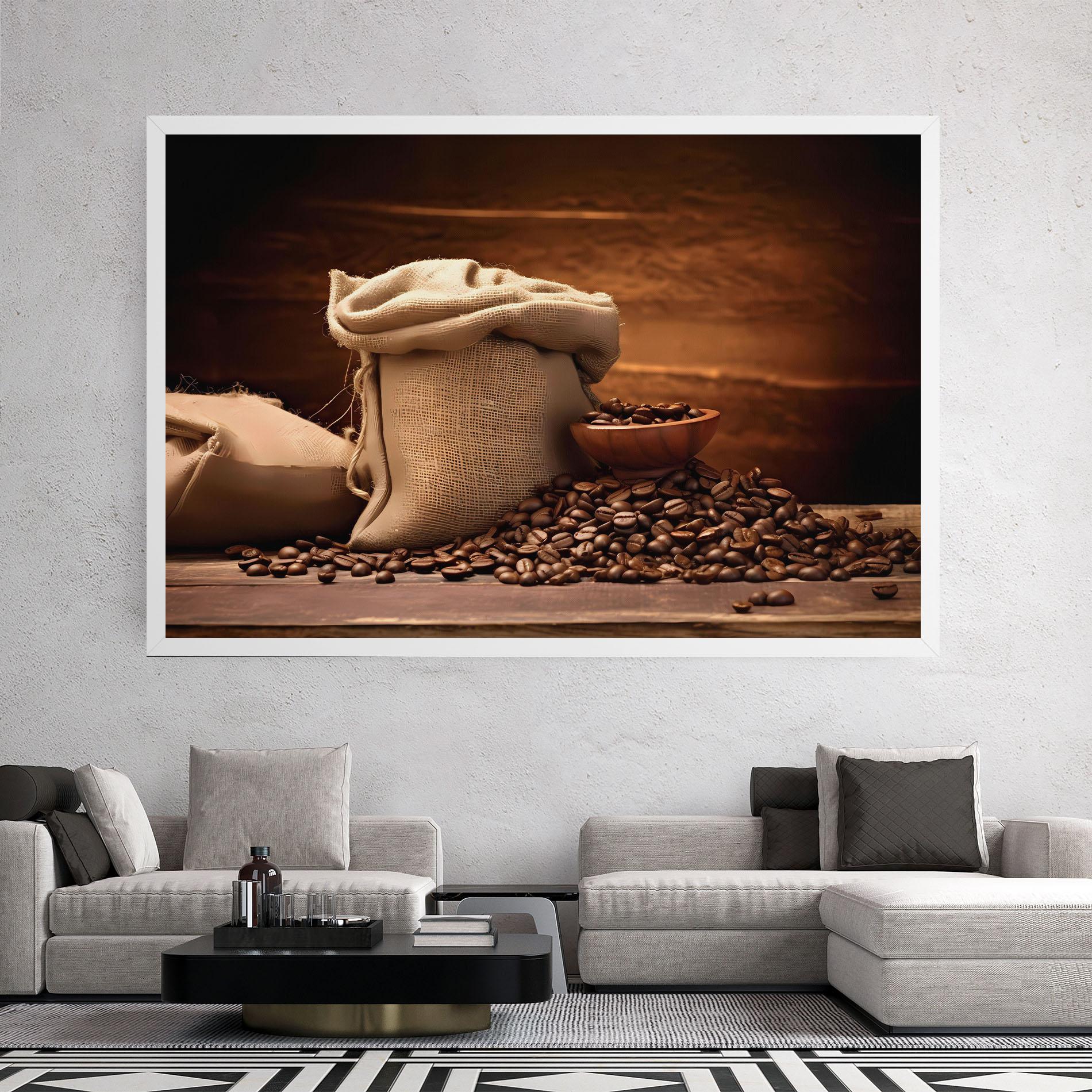 Tablou Canvas Big Bag Of Coffee Beans mockup 2