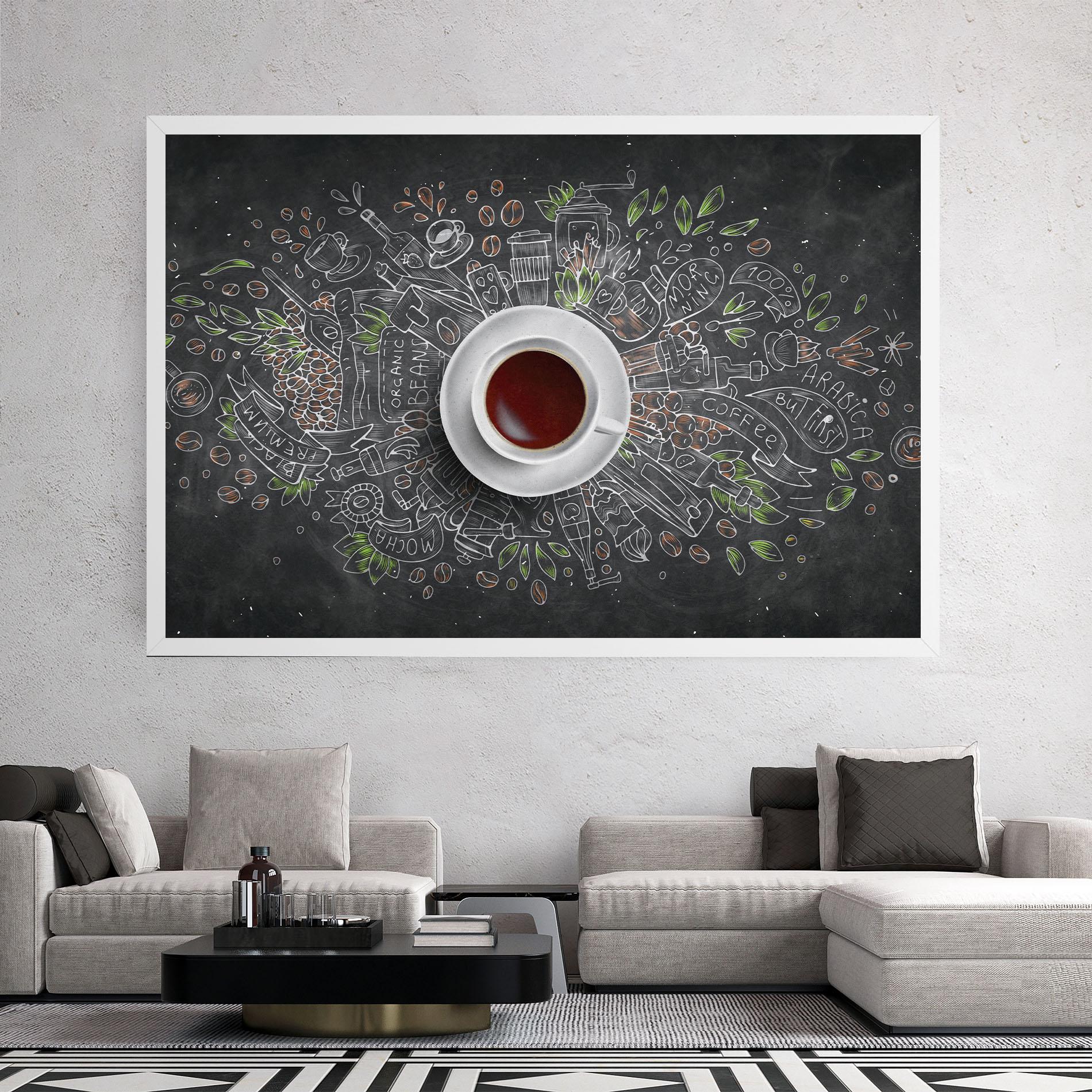 Tablou Canvas Black Board Coffee mockup 2