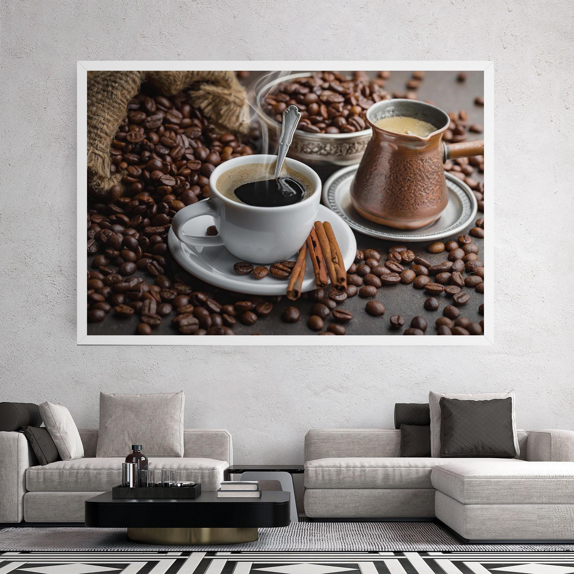 Tablou Canvas Black Coffee Beans mockup 2