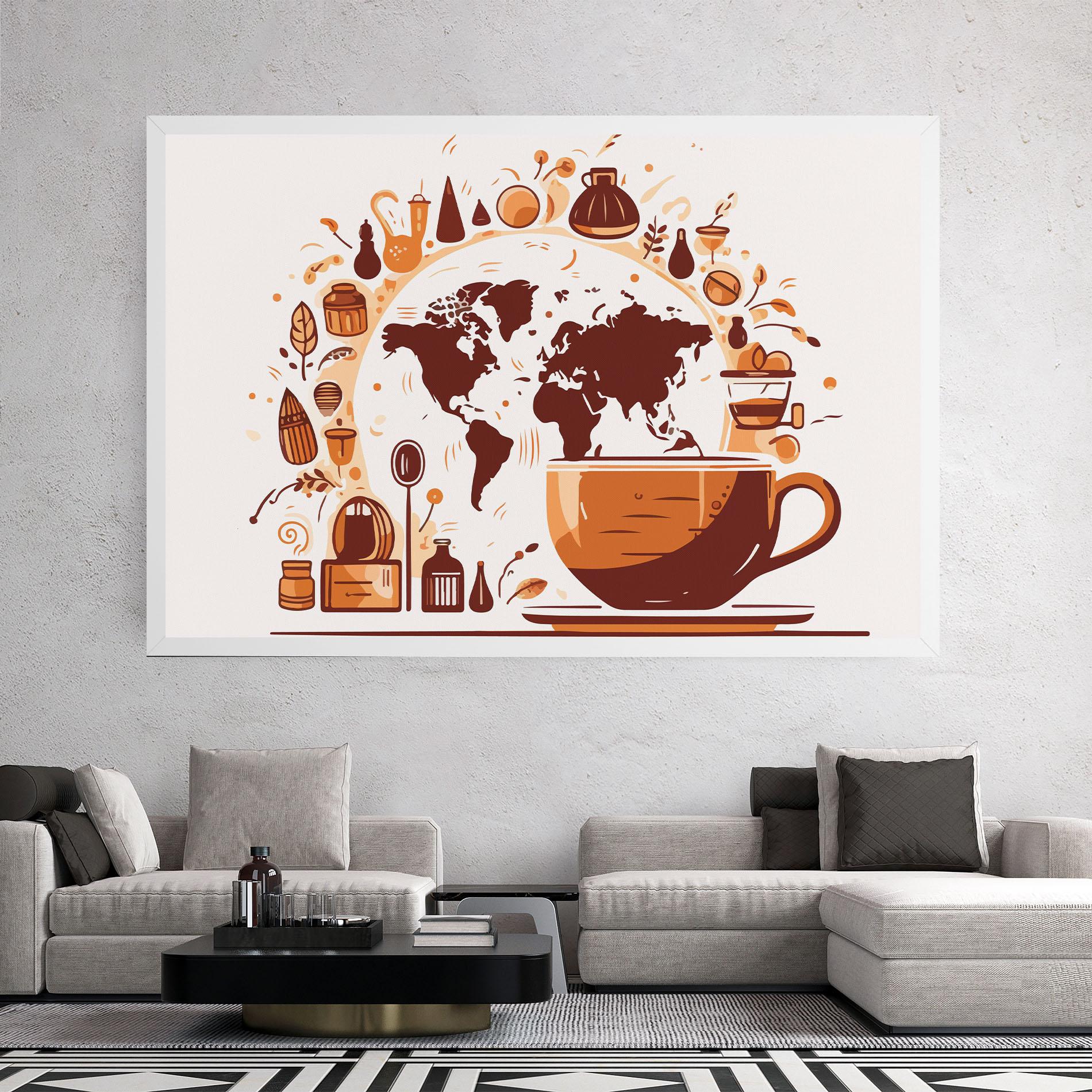 Tablou Canvas Coffee Map mockup 2