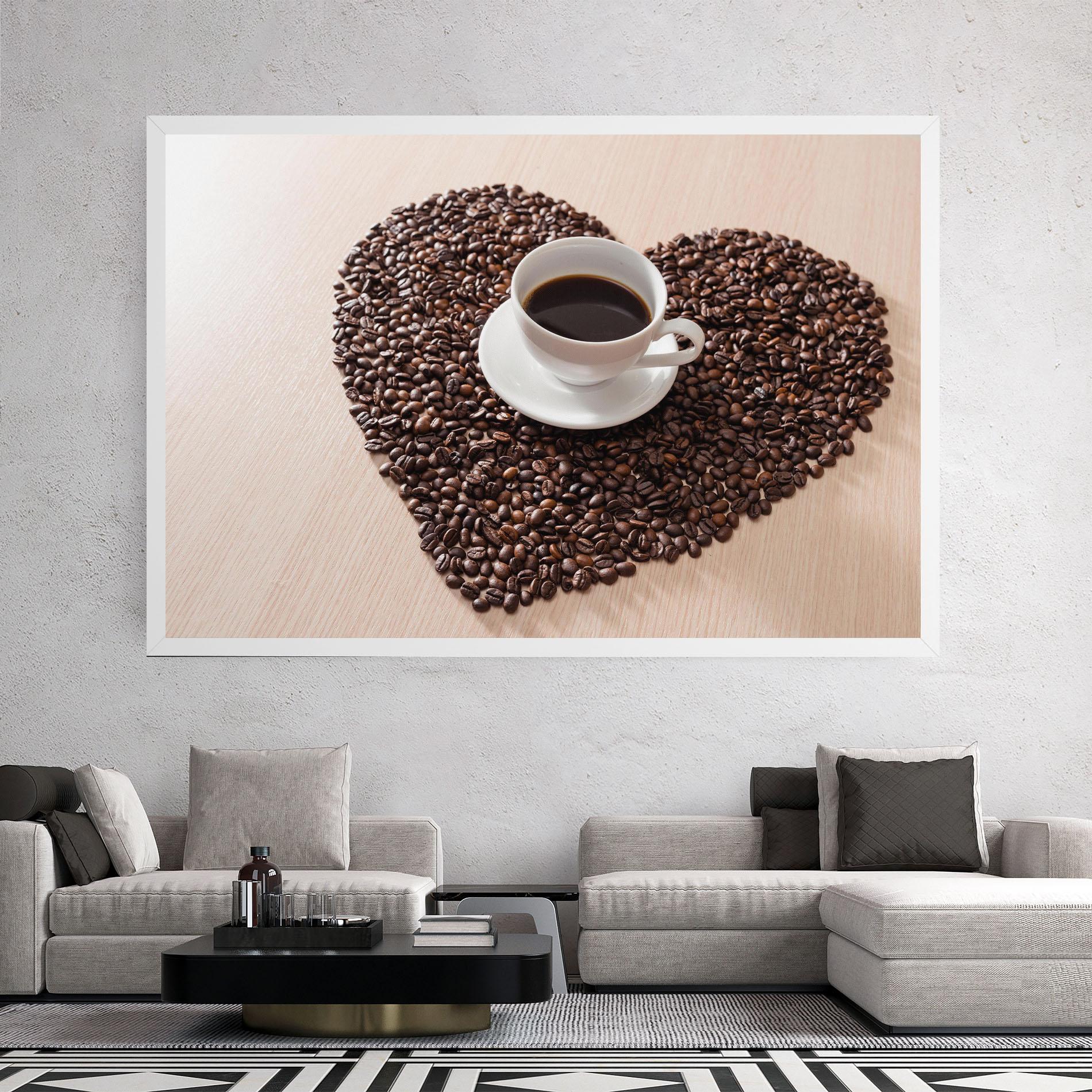 Tablou Canvas Heart Coffee Beans mockup 2