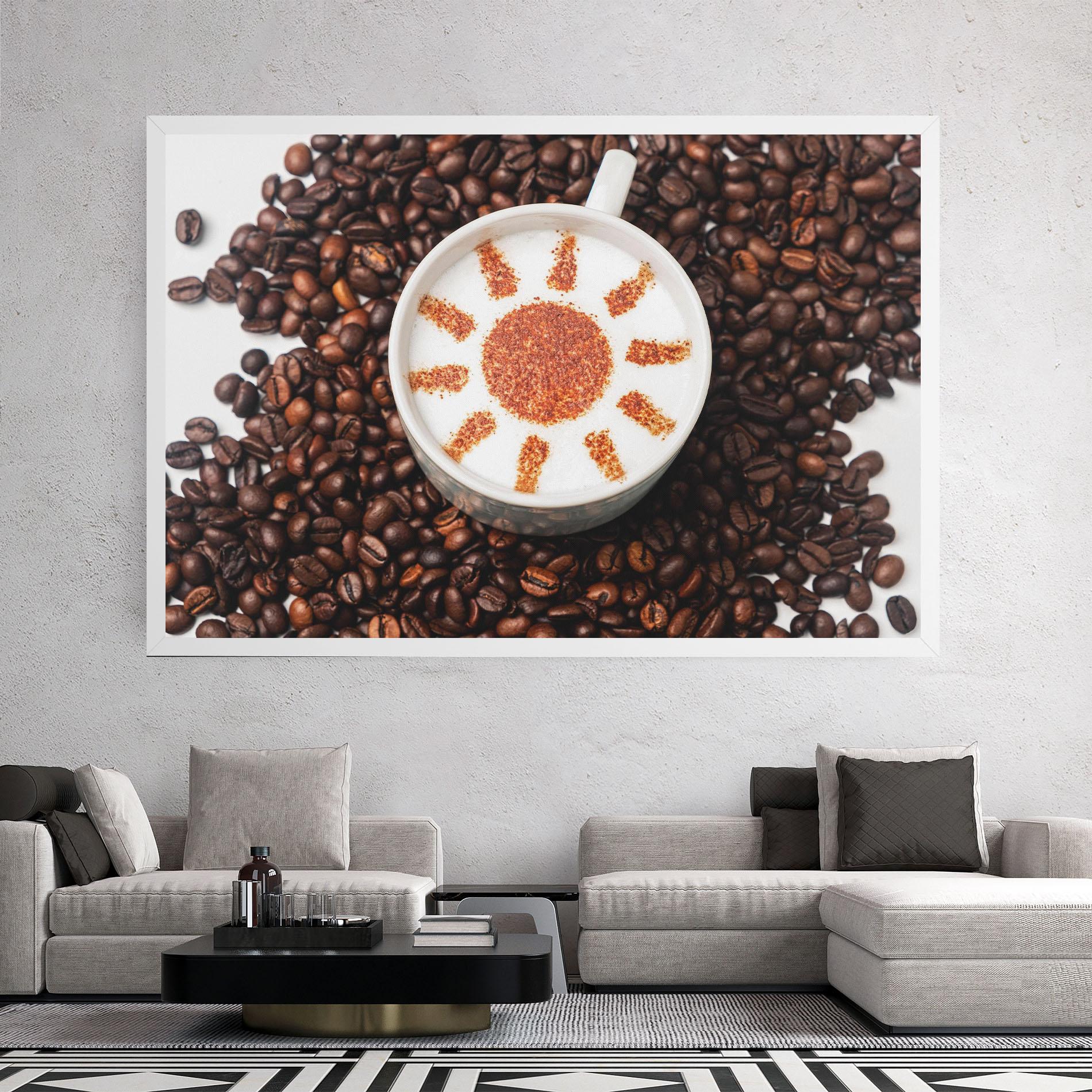 Tablou Canvas Sun Pattern Coffee mockup 2