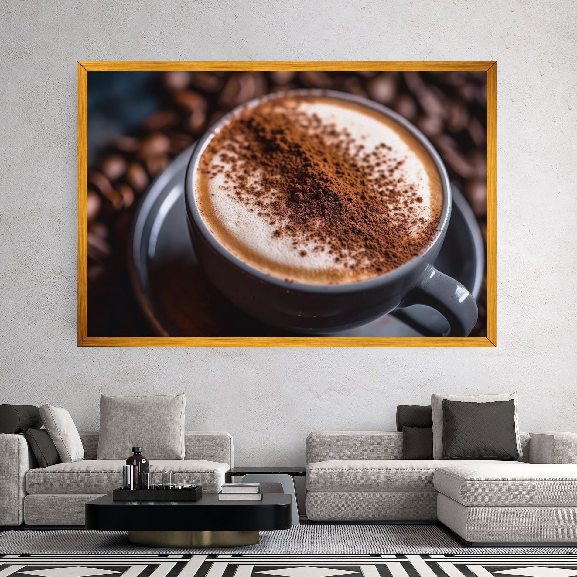 Cappuccino Coffee Close Up mockup 2