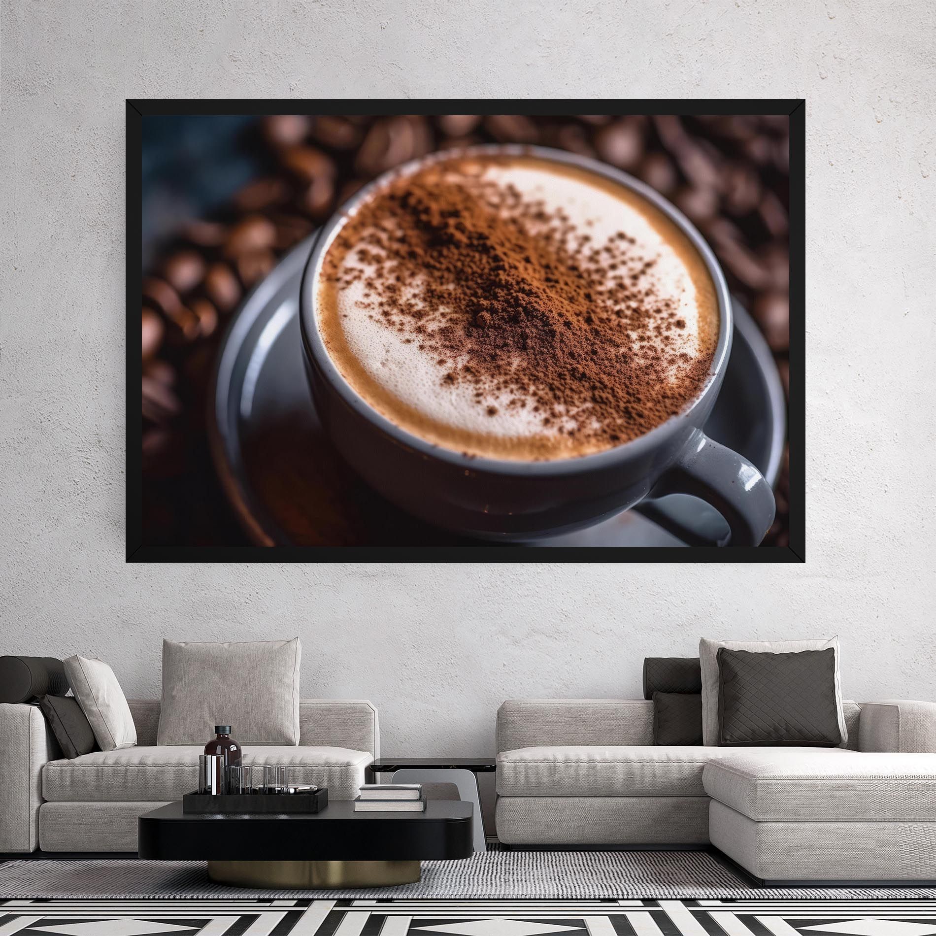 Cappuccino Coffee Close Up mockup 2