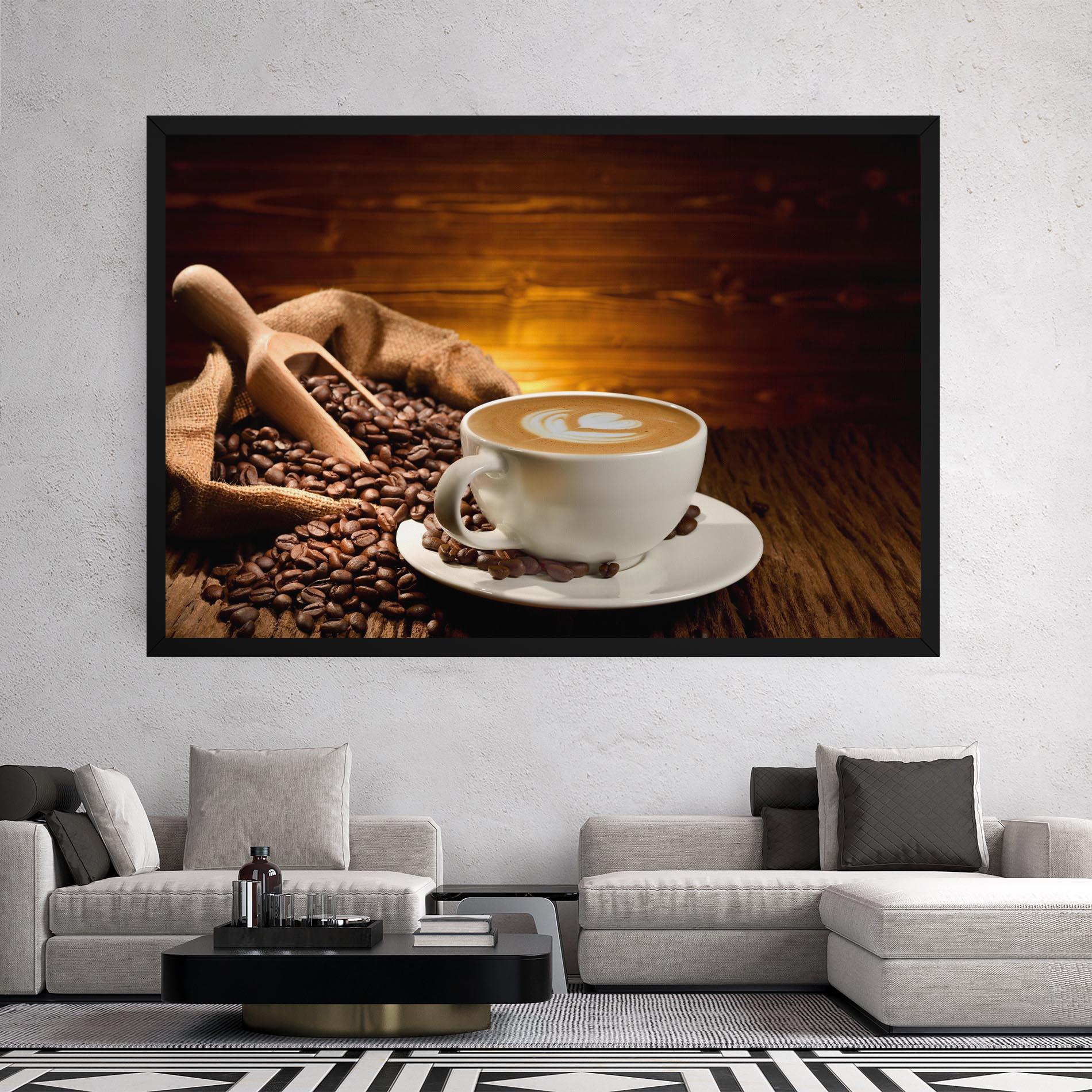 Tablou Canvas Latte Coffee mockup 2
