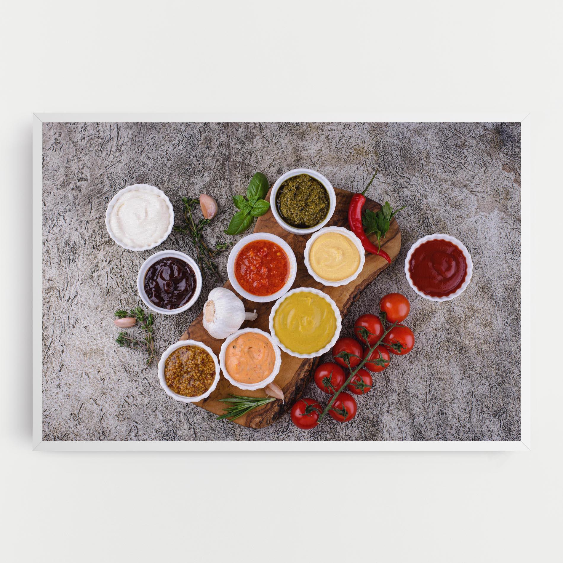 Tablou Canvas Different Sauces mockup 0