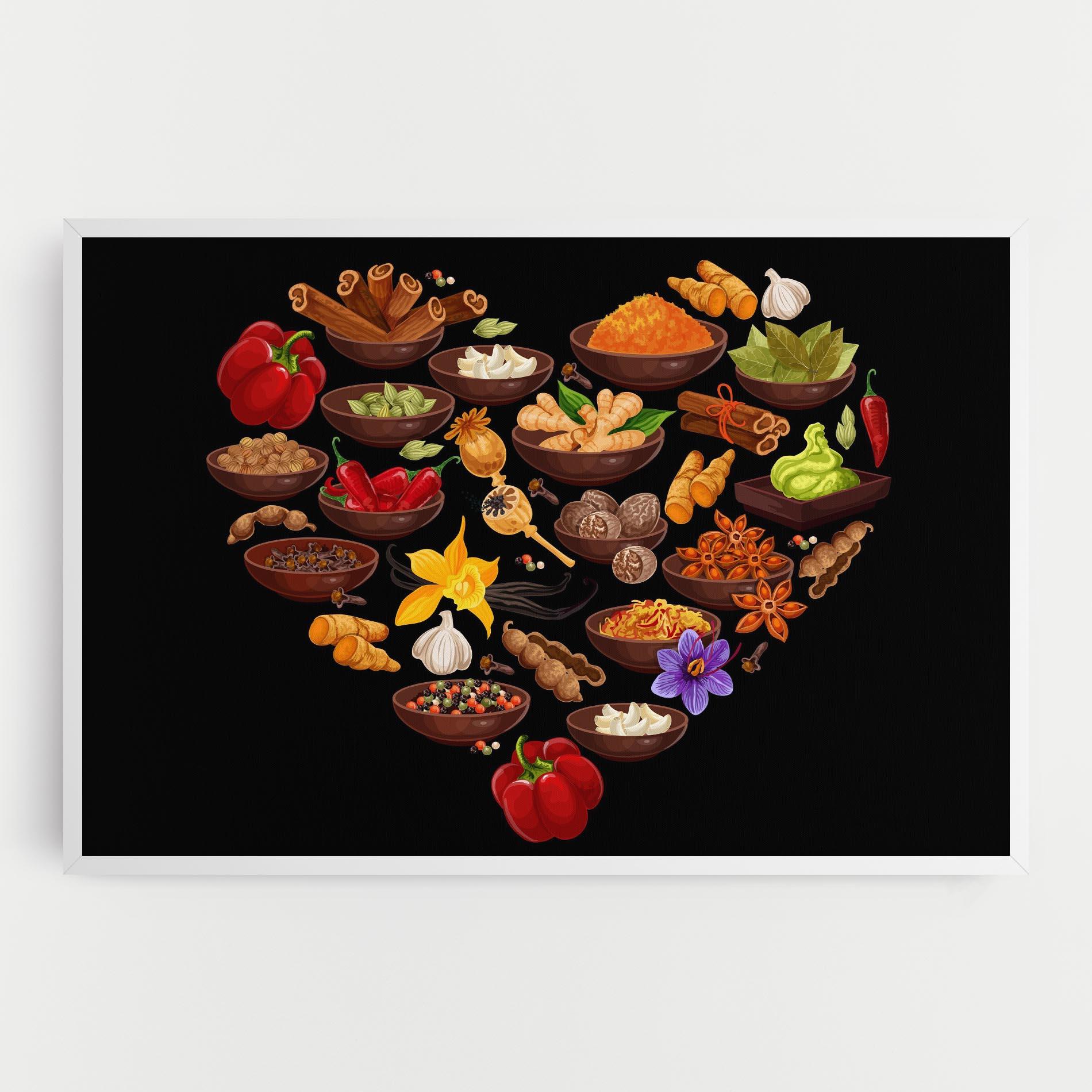 Tablou Canvas Seasoning Heart mockup 0