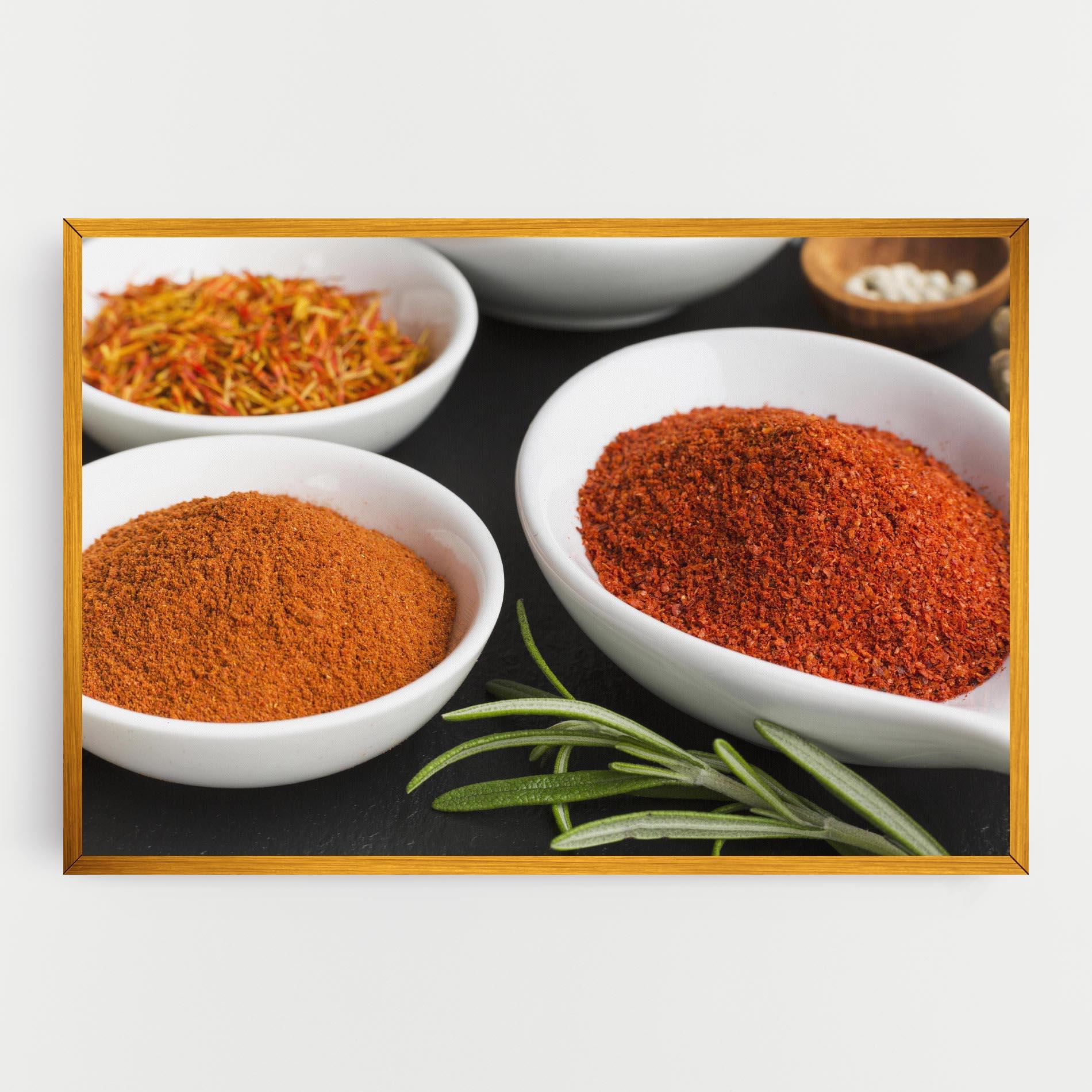 Tablou Canvas Close Up Spices Powder mockup 0
