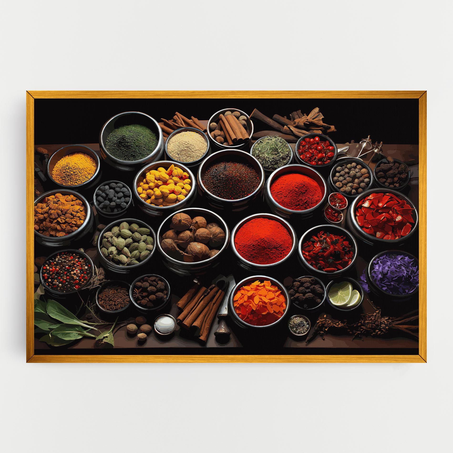Colorful Herbs Art mockup 0