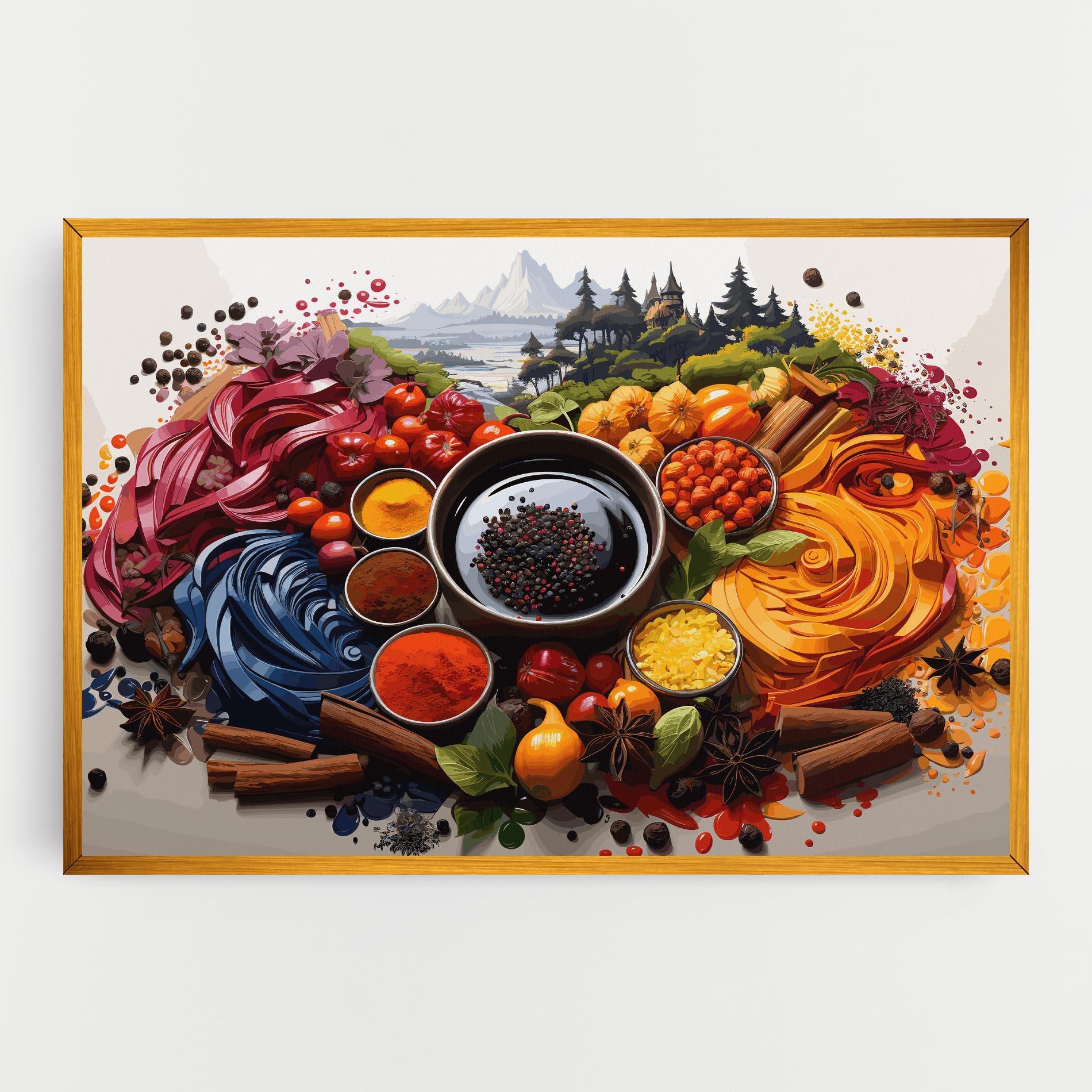 Tablou Canvas Spices Village mockup 0