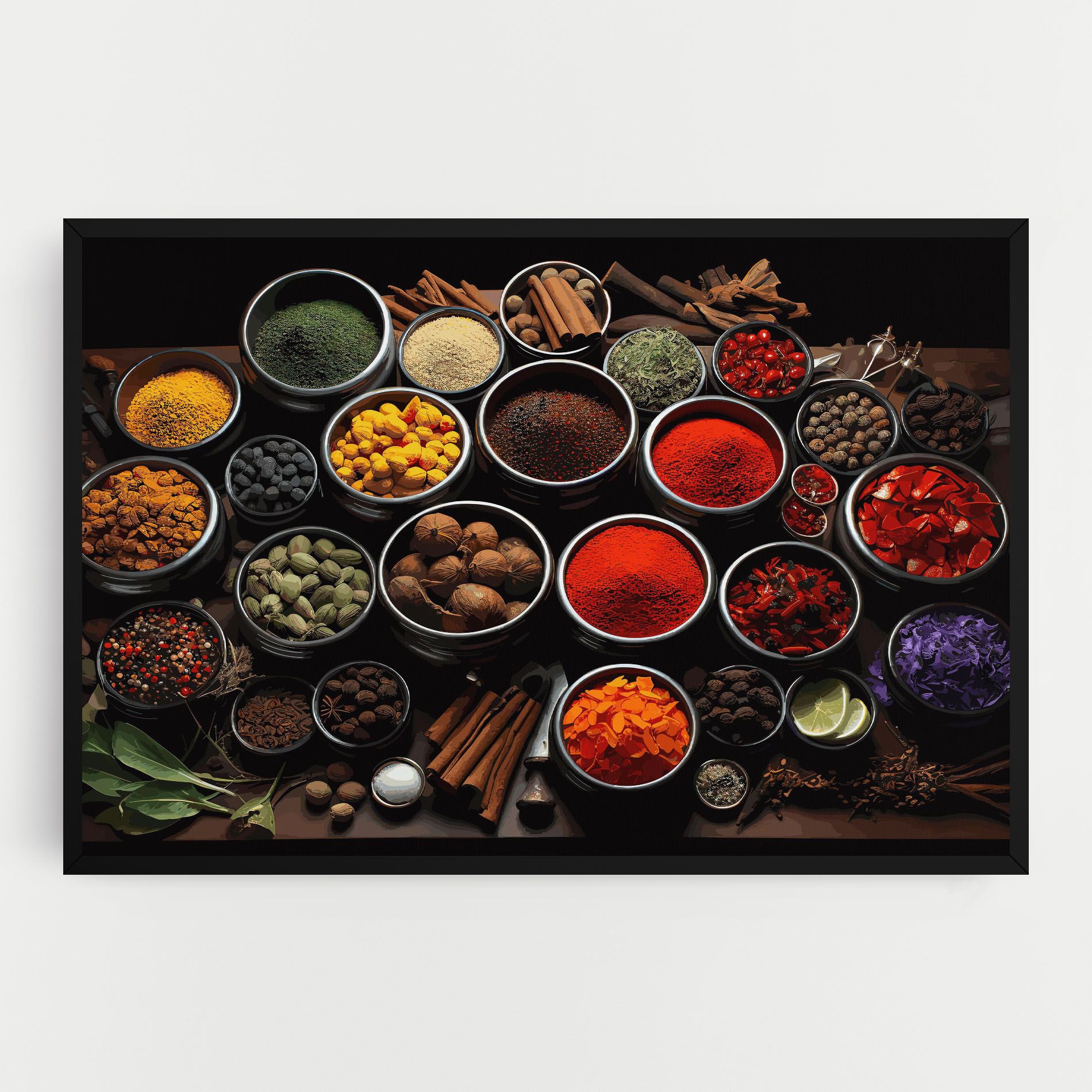 Colorful Herbs Art mockup 0