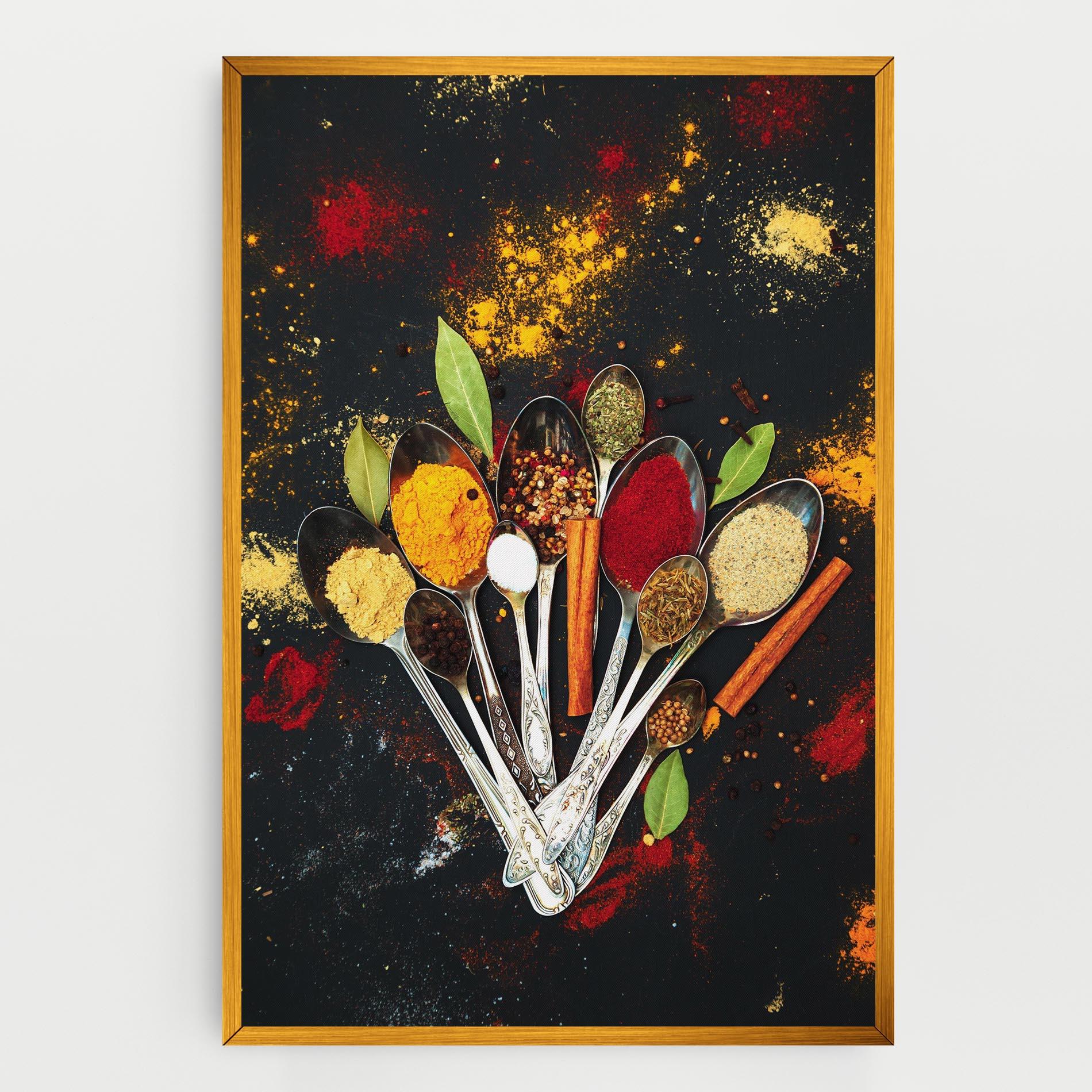 Tablou Canvas Cooking Spices Spoons mockup 0