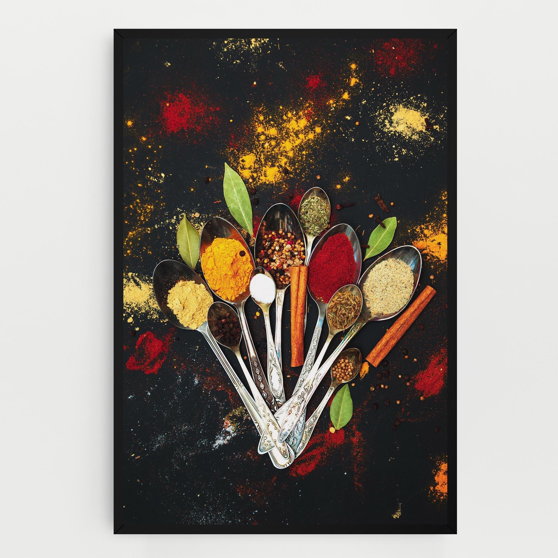 Tablou Canvas Cooking Spices Spoons mockup 0