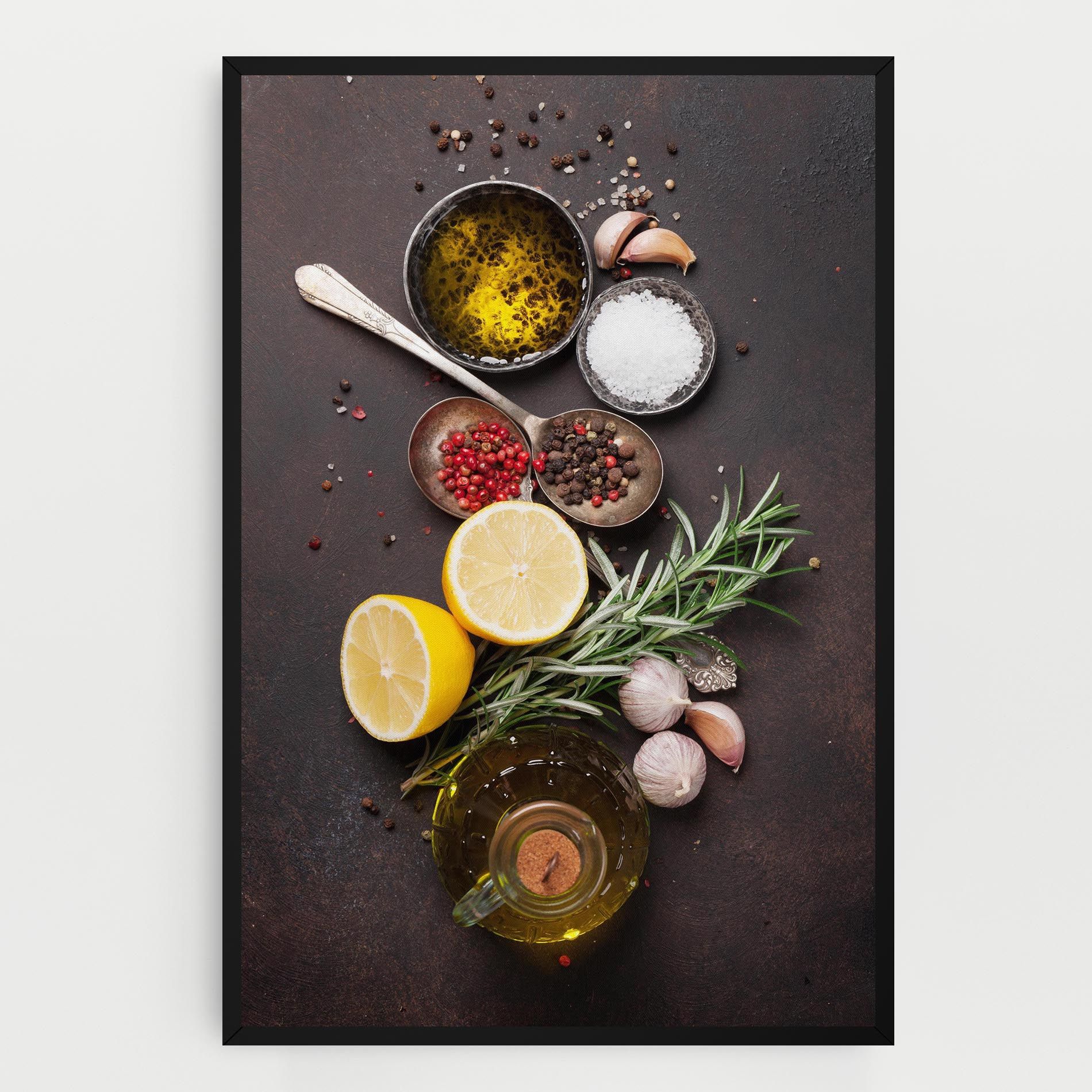 Spices On Stone Table mockup 0