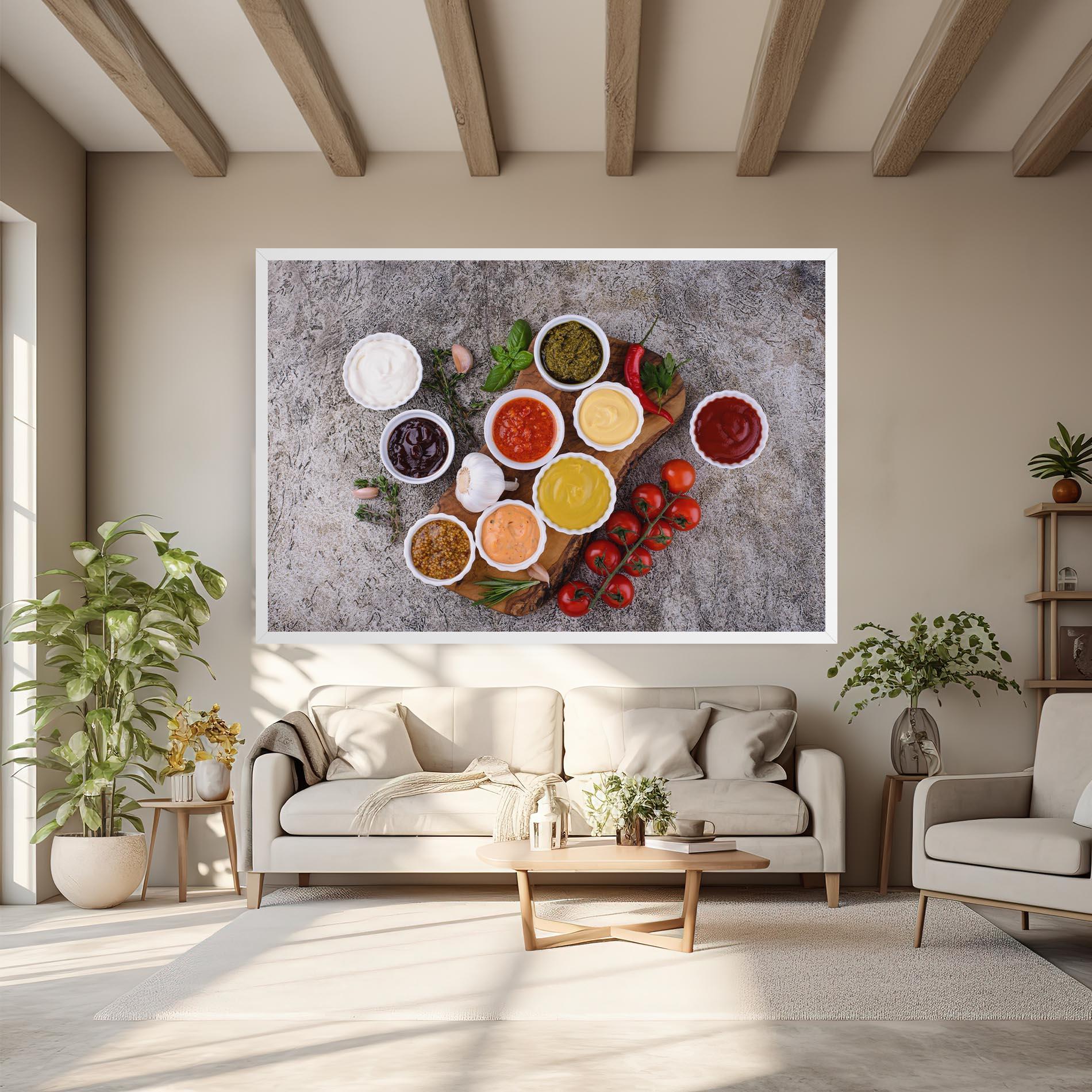 Tablou Canvas Different Sauces mockup 6