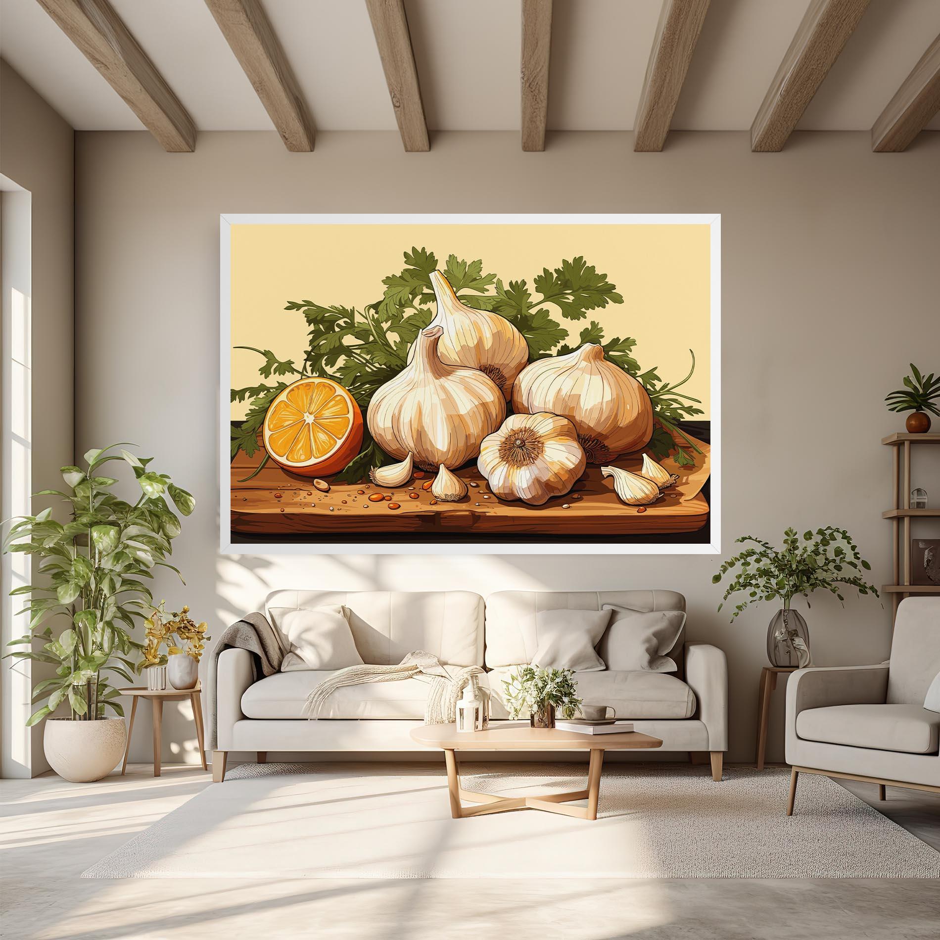 Tablou Canvas Garlic Lemon mockup 6