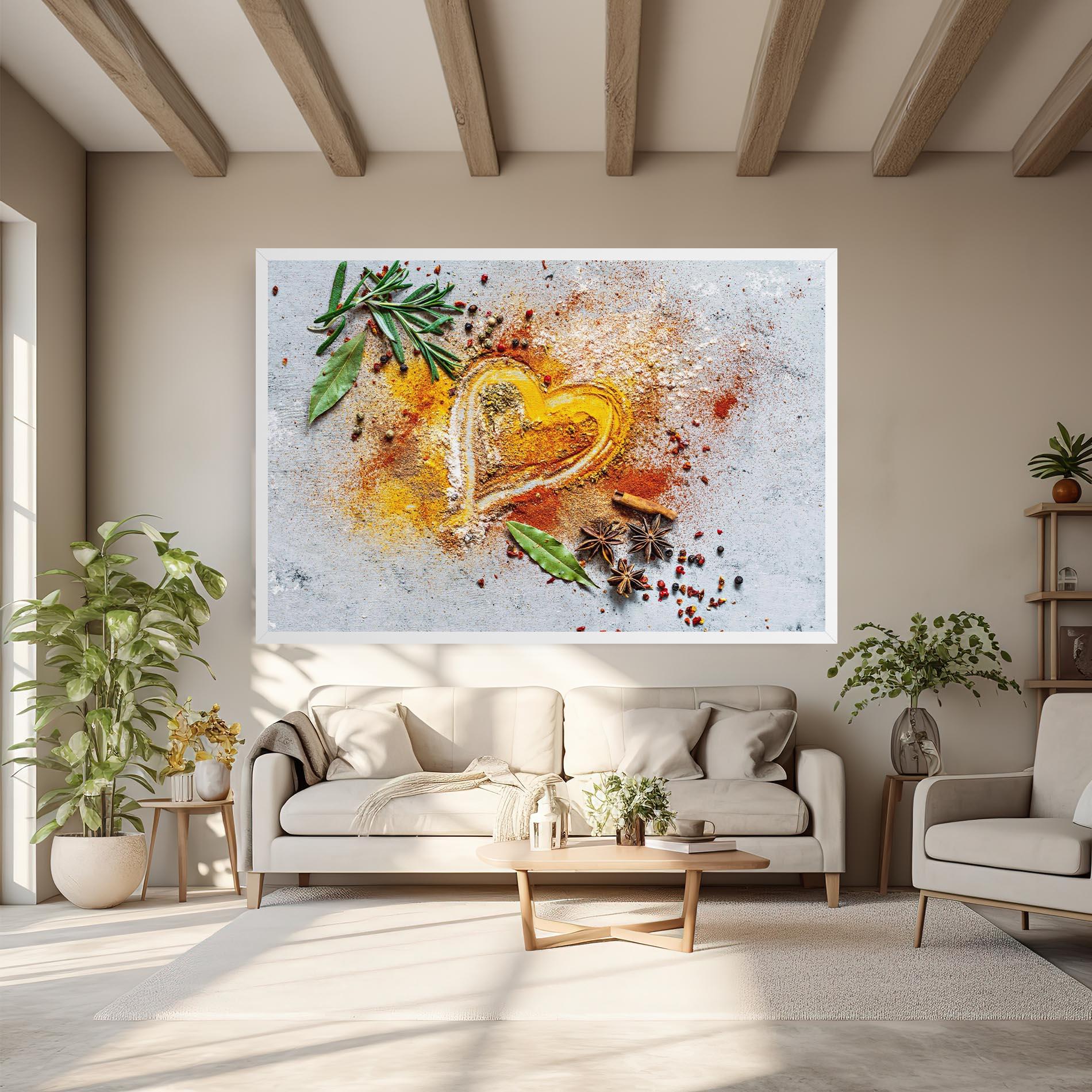 Tablou Canvas Heart Spice Powders mockup 6