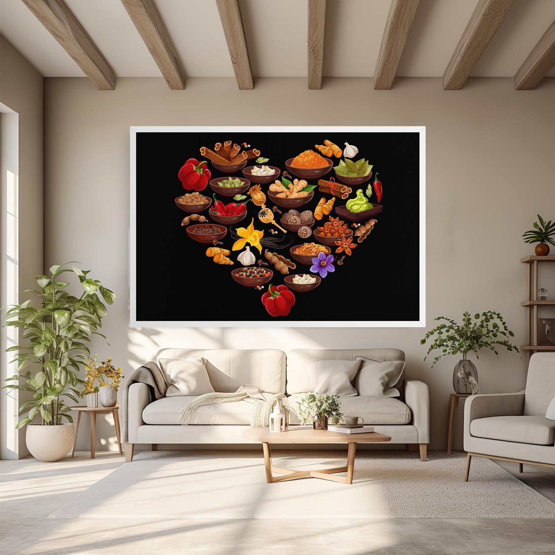 Tablou Canvas Seasoning Heart mockup 6