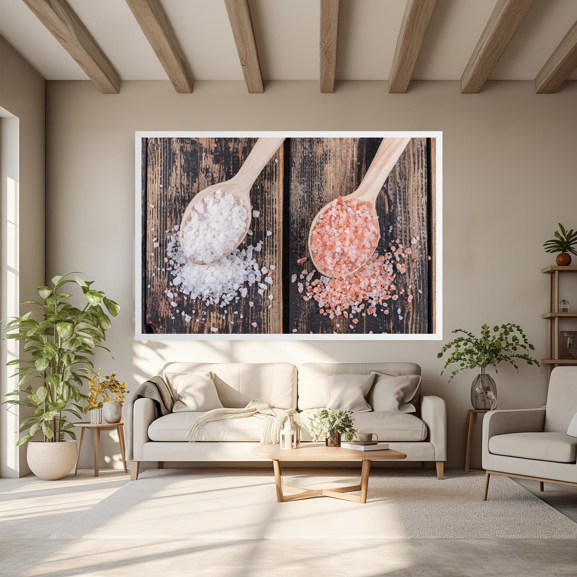 Tablou Canvas Wooden Spoons Sea Salt mockup 6