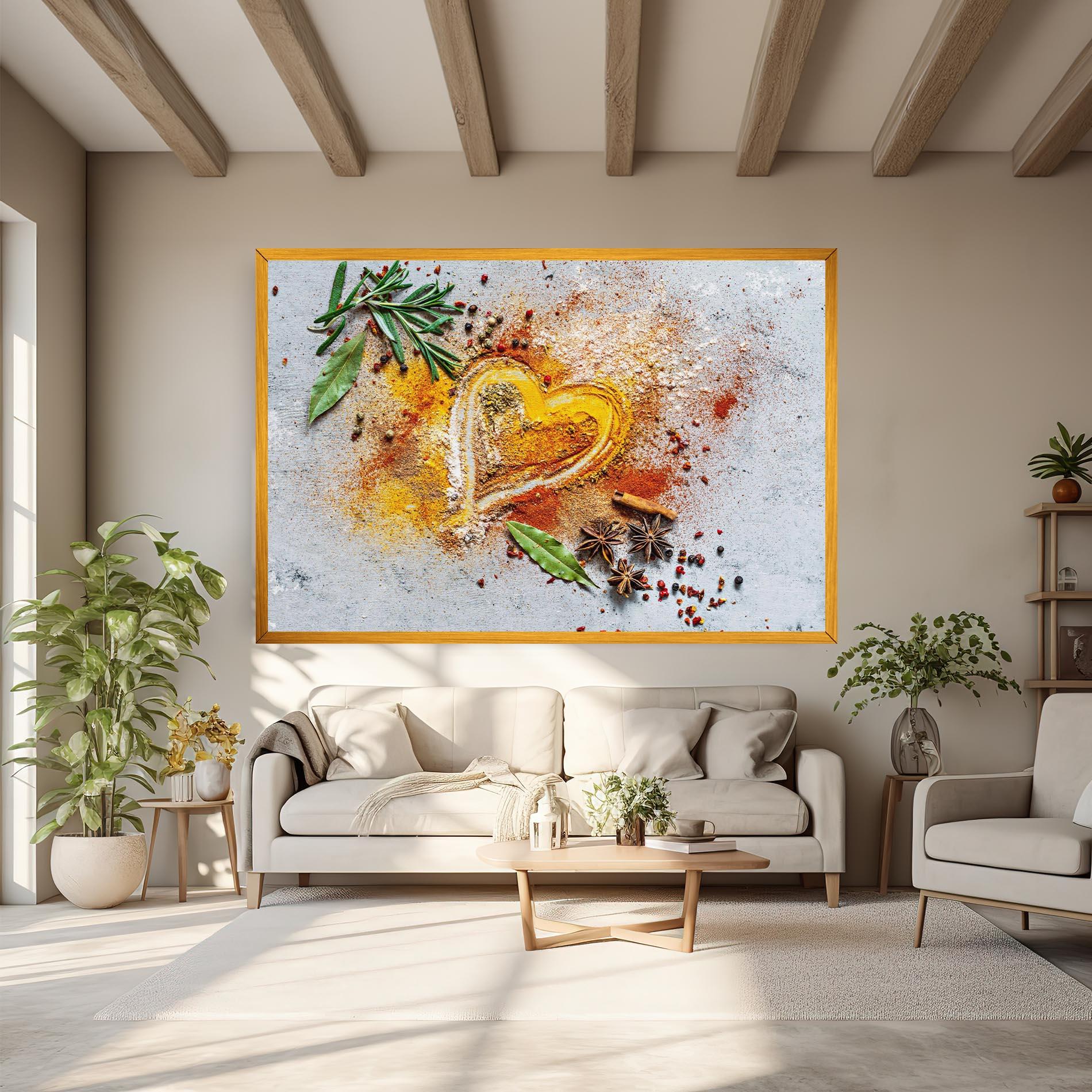 Tablou Canvas Heart Spice Powders mockup 6