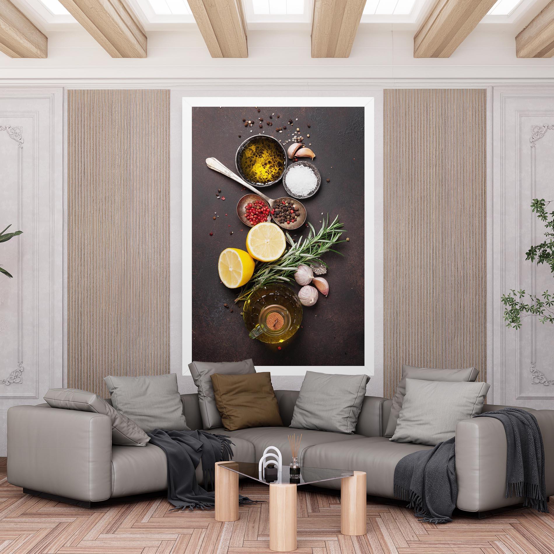 Tablou Canvas Spices On Stone Table mockup 6