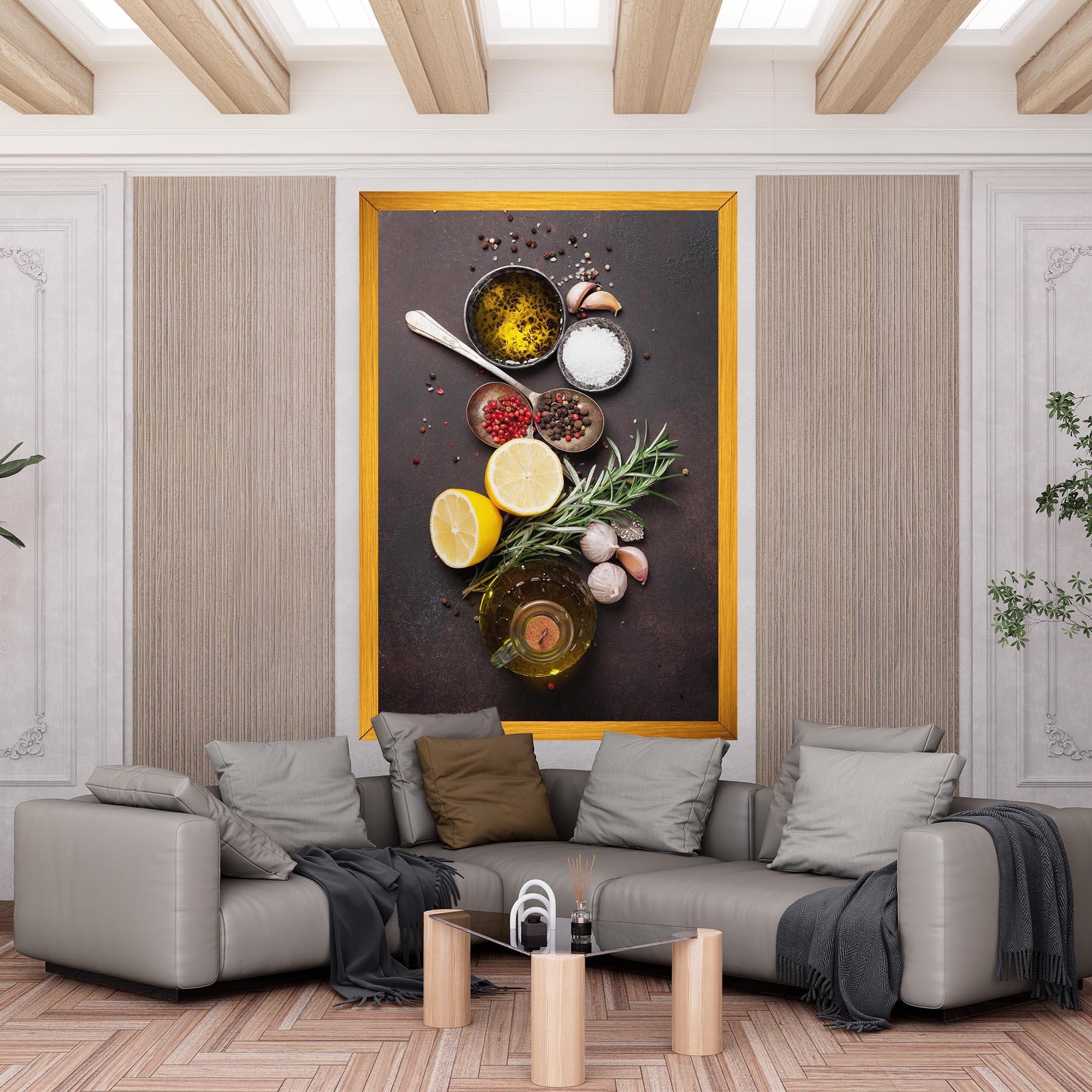 Tablou Canvas Spices On Stone Table mockup 6