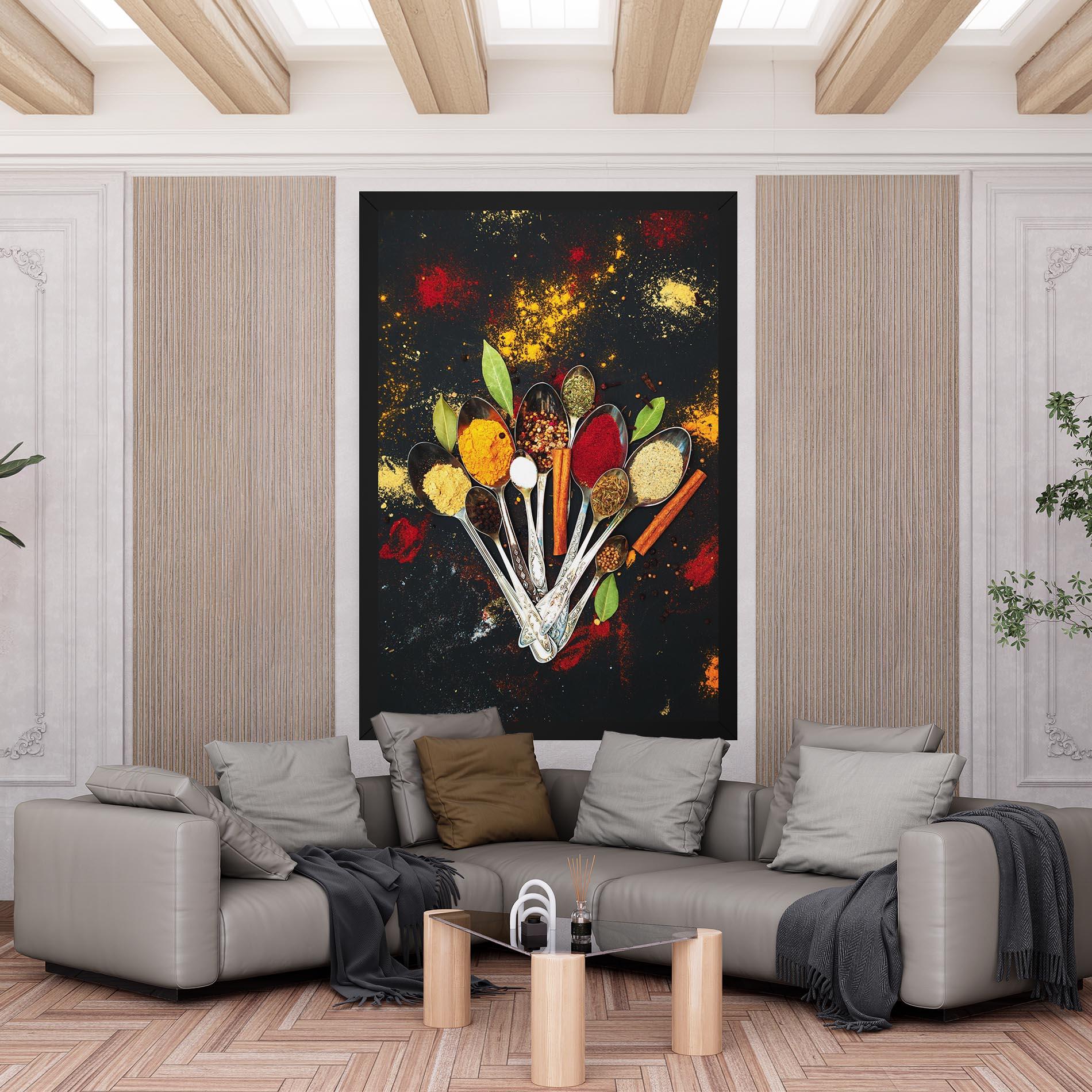 Tablou Canvas Cooking Spices Spoons mockup 6