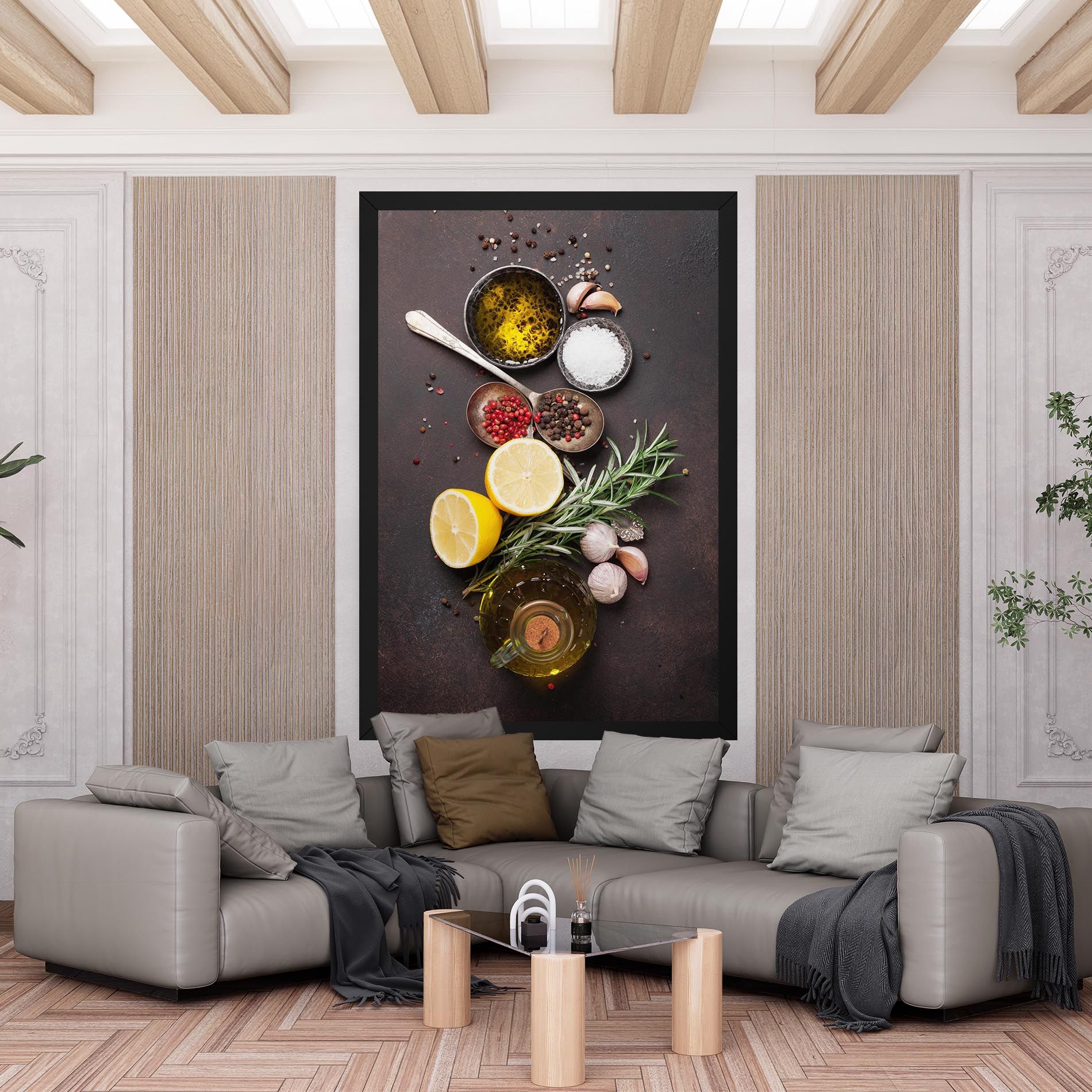 Spices On Stone Table mockup 6