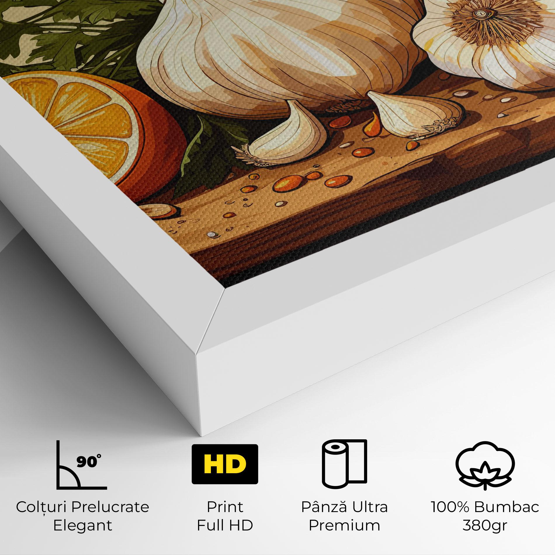 Tablou Canvas Garlic Lemon mockup 4