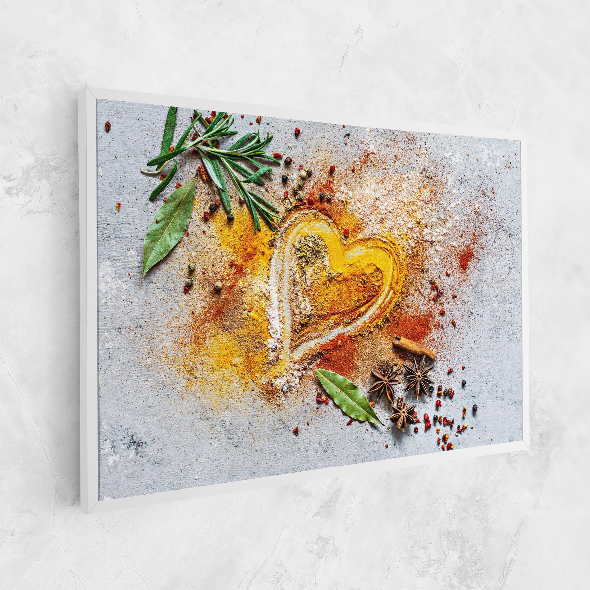 Tablou Canvas Heart Spice Powders mockup 1