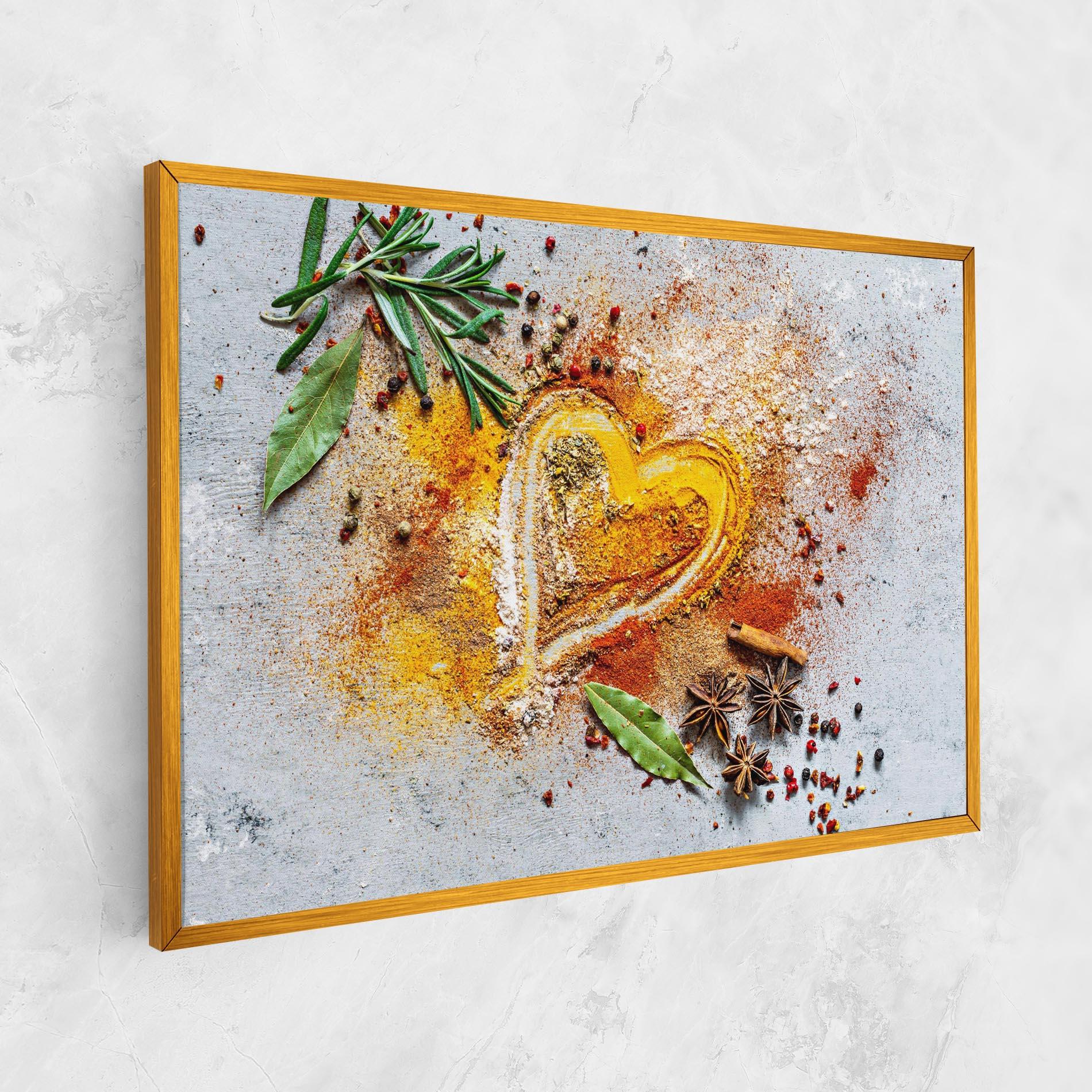Tablou Canvas Heart Spice Powders mockup 1